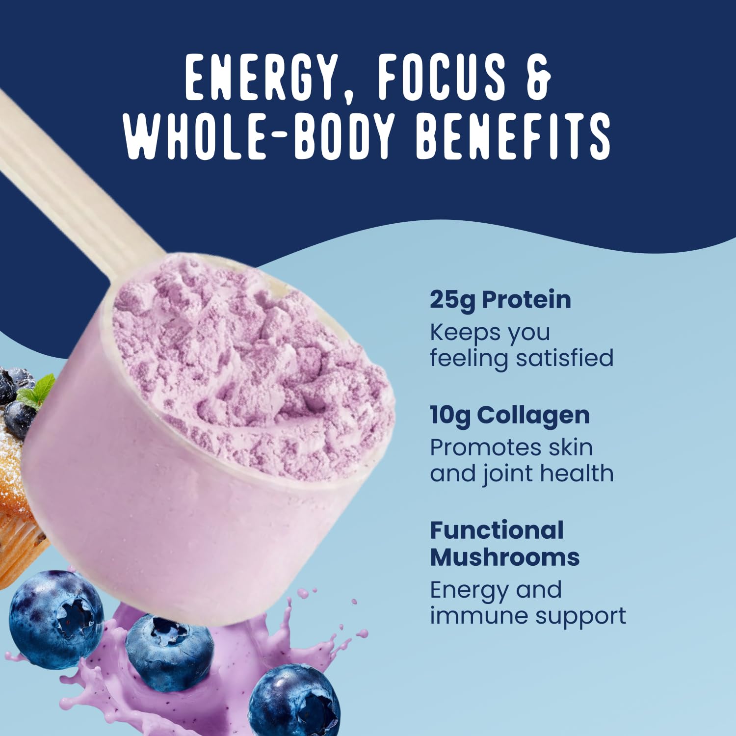 FlavCity All in One Protein Shake Powder, Pineapple Coconut - On the Go Meal Alternative + Collagen Peptides, Reishi & Cordyceps - Focus, Skin, Hair & Joint Support - 100% Grass Fed Whey, 20 Servings