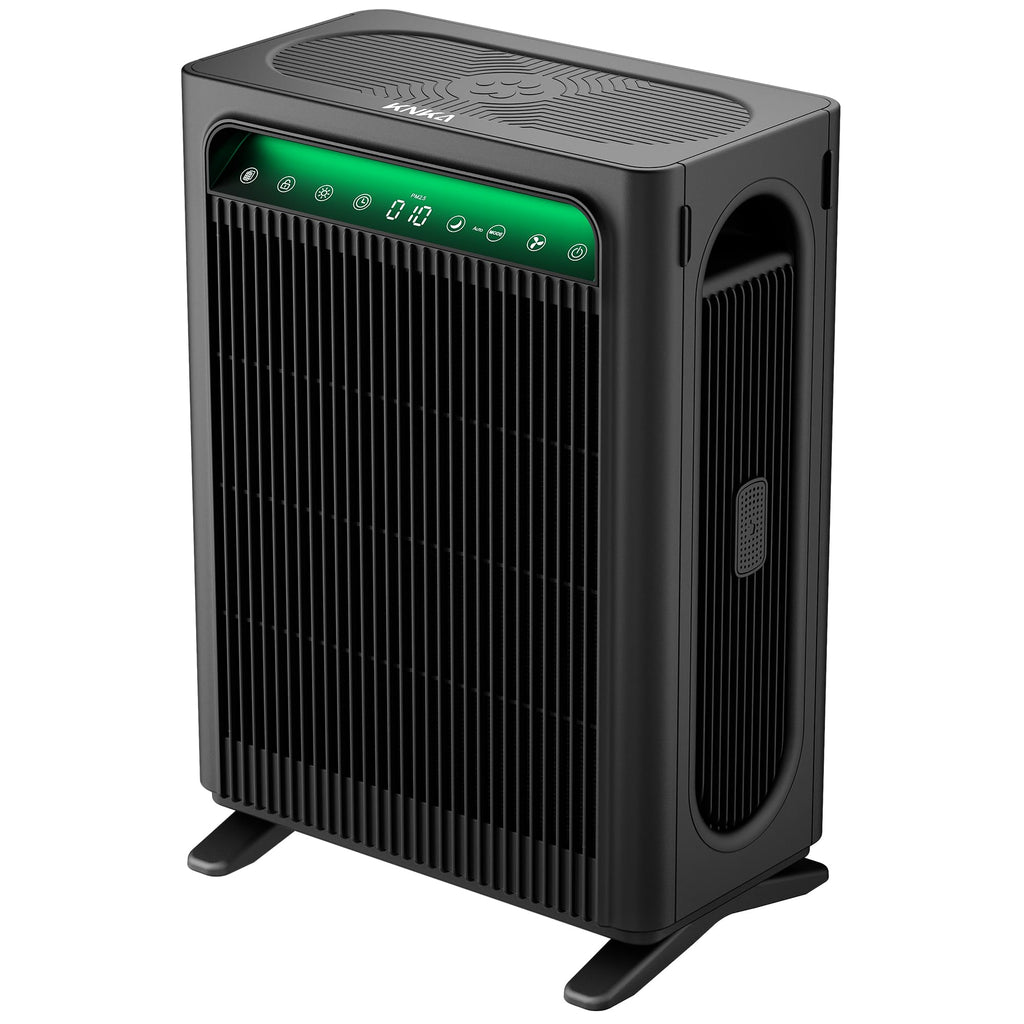 KNKA Air Purifier for Home Bedroom Large Room Up to 1,695 Ft² in 1 Hr, HEPA Sleep Mode Air Cleaner with Washable Pre-Filter, AHAM VERIFIDE, AQI Display, Pet Mode for Pets, Dust, Pollen, APH4000, Black
