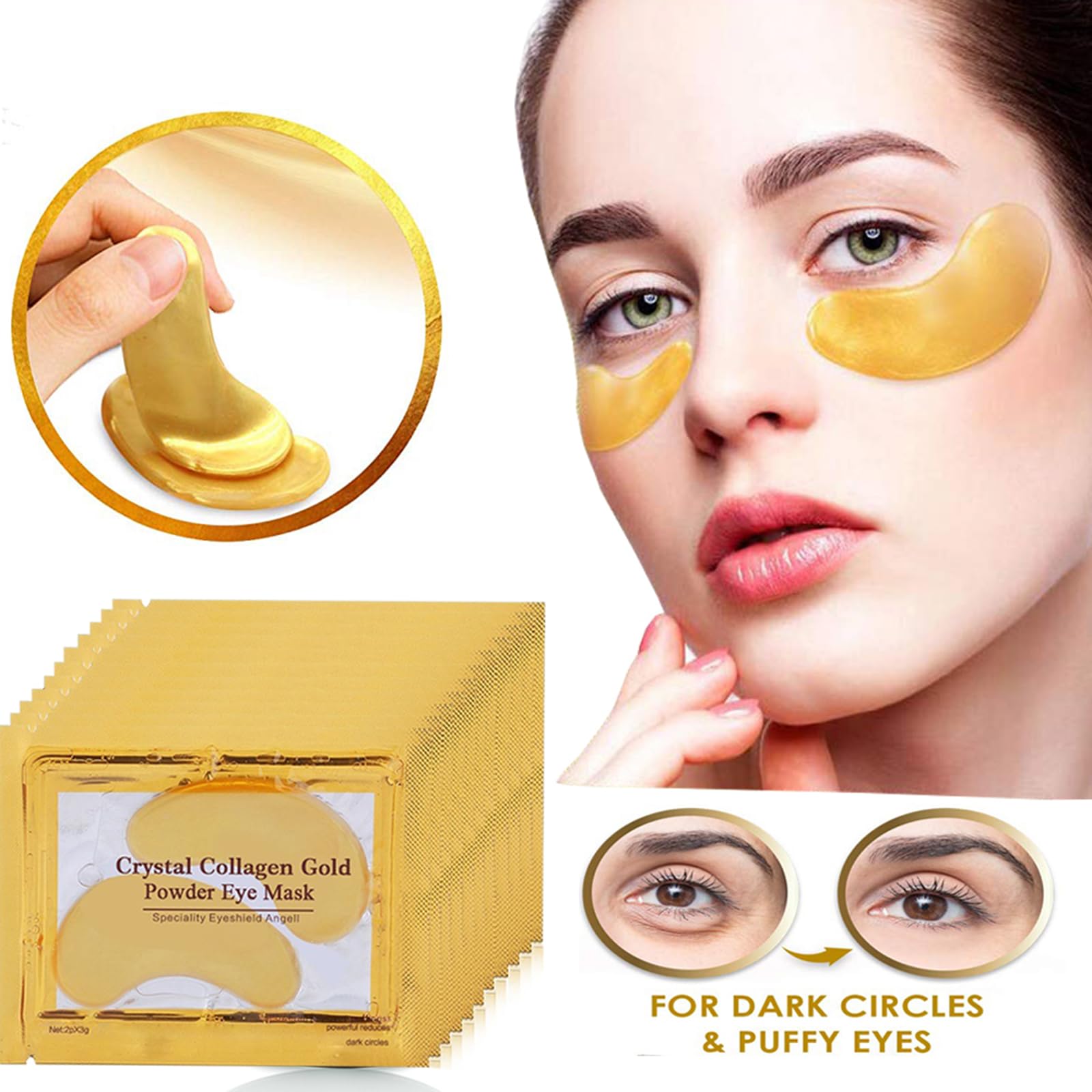 Lip Mask & Eye Mask - 30PCS Under Eye Patches Skincare for Puffy Eyes Bags Reducing Dark Circles,Collagen Hydrating Moisturizing Smoothing Gel Pads for Fade Fine Lines Anti-Aging Wrinkles Pink
