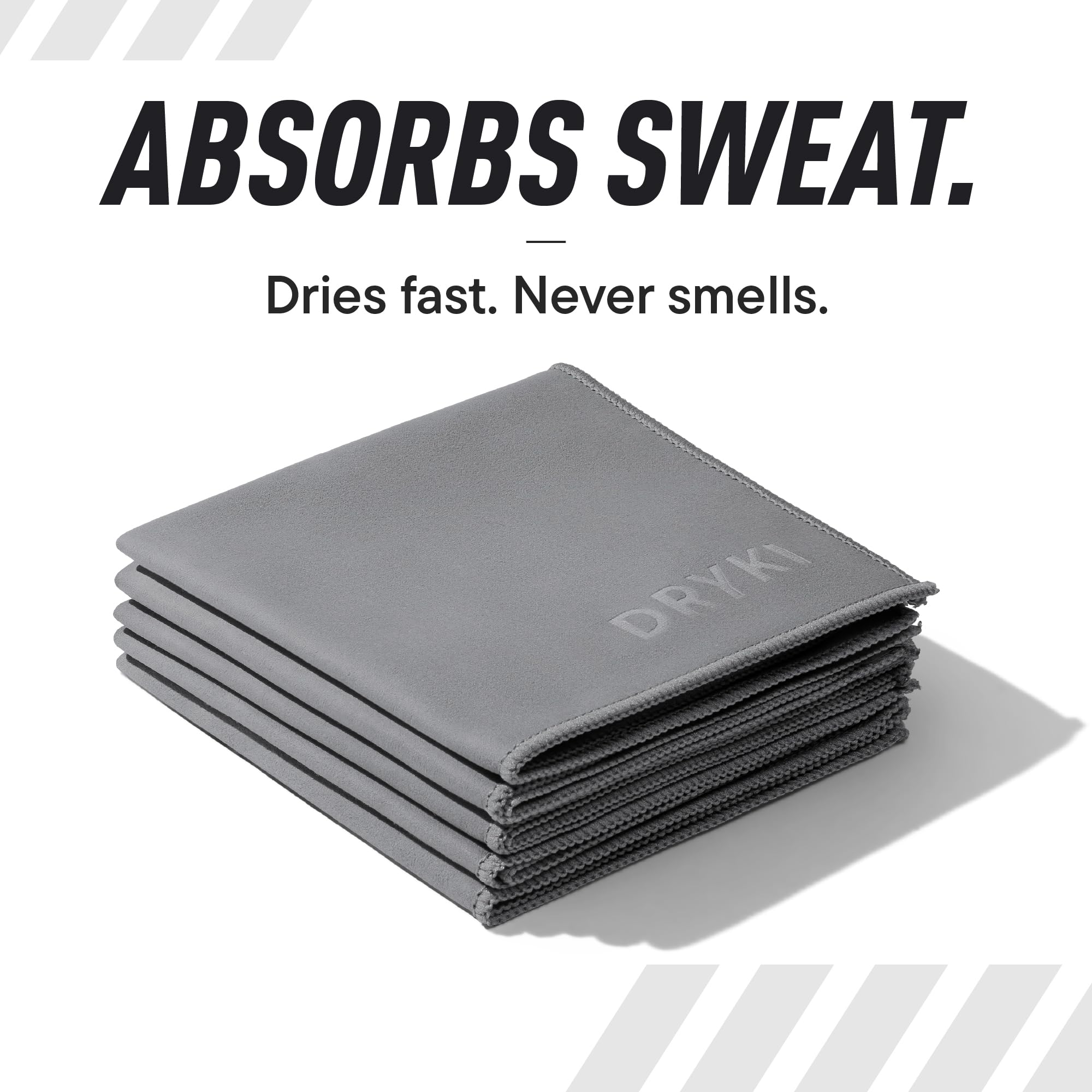 DRYKI Pocket-Sized Sweat Towels - The Original Sweat Absorbing Handkerchiefs - Quick-Dry Microfiber Sweat Rags for Face, Hands, & Body - Men & Women - Gym and Work (Moss Camo: 5 Pack)