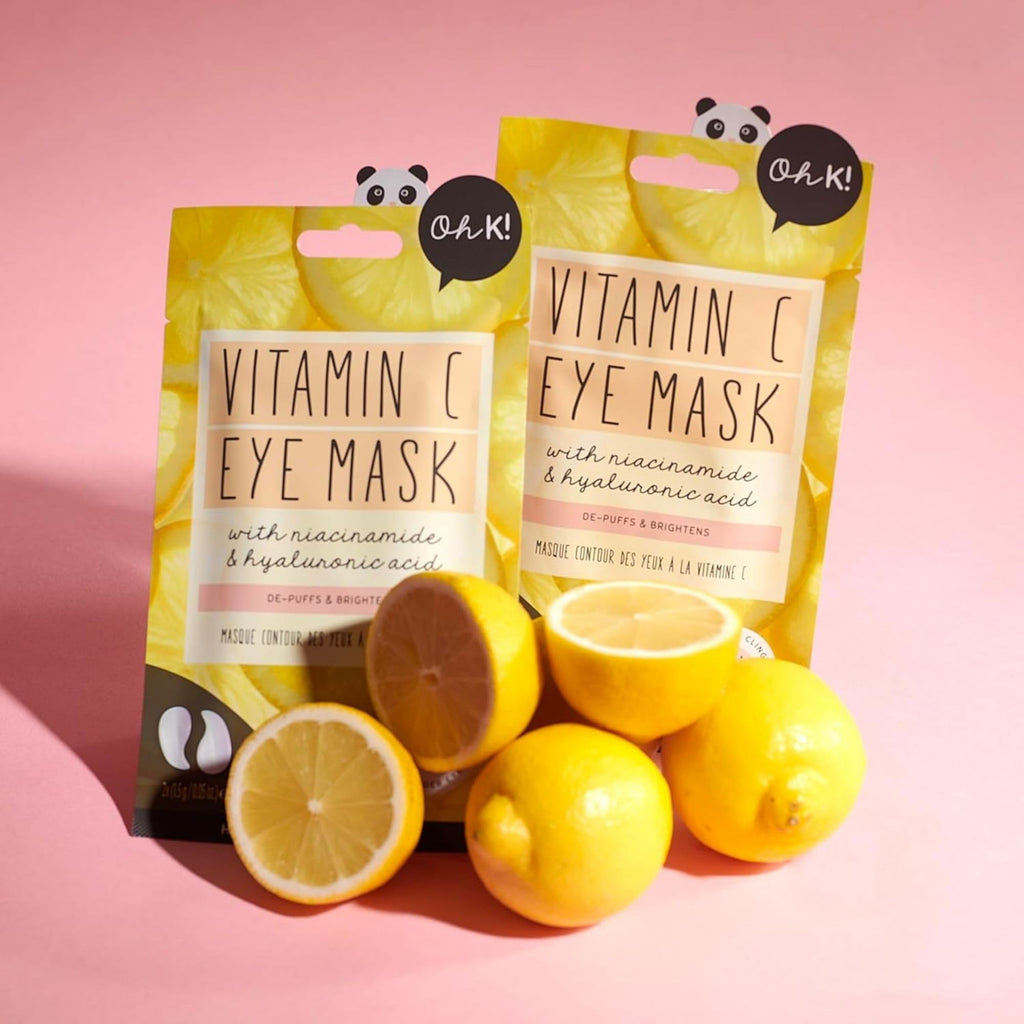 Oh K! Eye Mask - Rejuvenating - Hydrating Under Eye Patches - Depuffing Undereye Patches with Niacinamide - Hydrogel Mask for Dark Circles - 7 Pairs