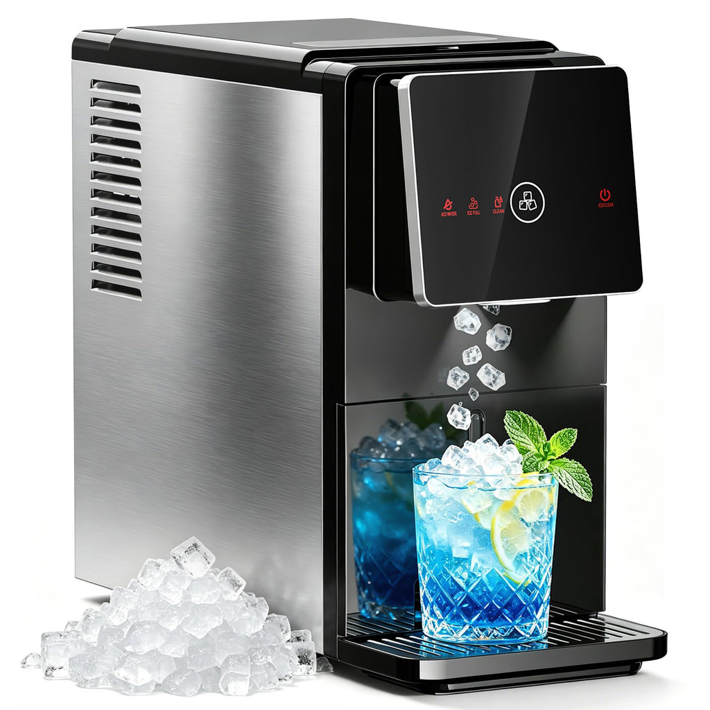 Antarctic Star Nugget Ice Maker Countertop, 33 lbs/24H, Automatic Ice Dispenser, Self-Cleaning Pebble Sonic Ice Machine, 1.8L Water Tank, One-Click & Motion Sensor Light, for Home/Office/Kitchen