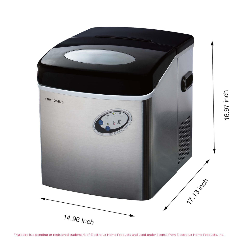 Frigidaire EFIC115 Extra Large Ice Maker, Stainless Steel, 48 lbs per Day