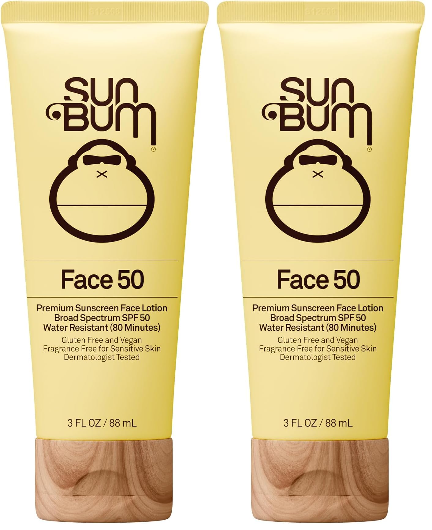 Sun Bum Original SPF 50 Sunscreen Face Lotion - Broad Spectrum Moisturizing Facial Sunscreen with Vitamin E - Travel Size - 3 oz