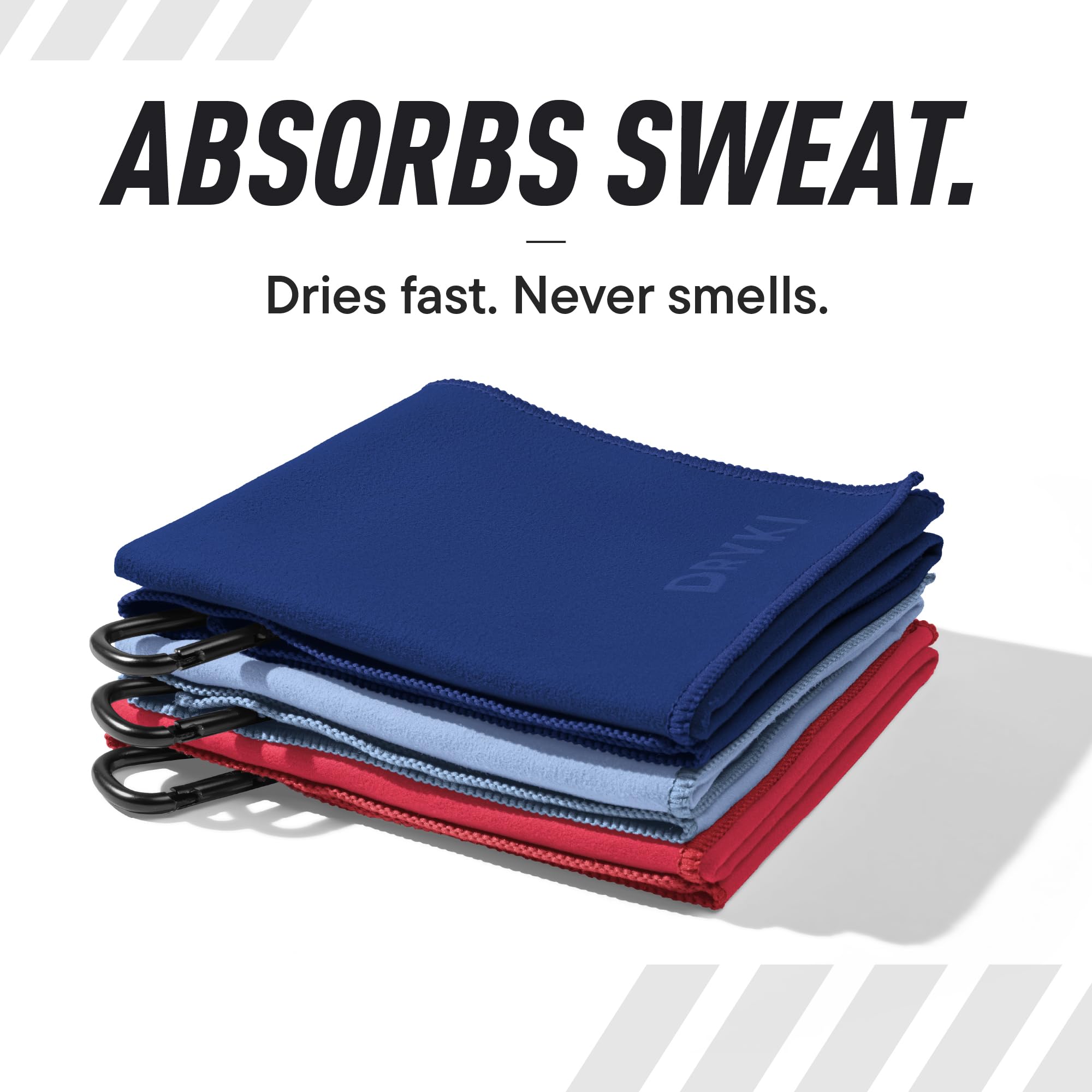 DRYKI Pocket-Sized Sweat Towels - The Original Sweat Absorbing Handkerchiefs - Quick-Dry Microfiber Sweat Rags for Face, Hands, & Body - Men & Women - Gym and Work (Moss Camo: 5 Pack)