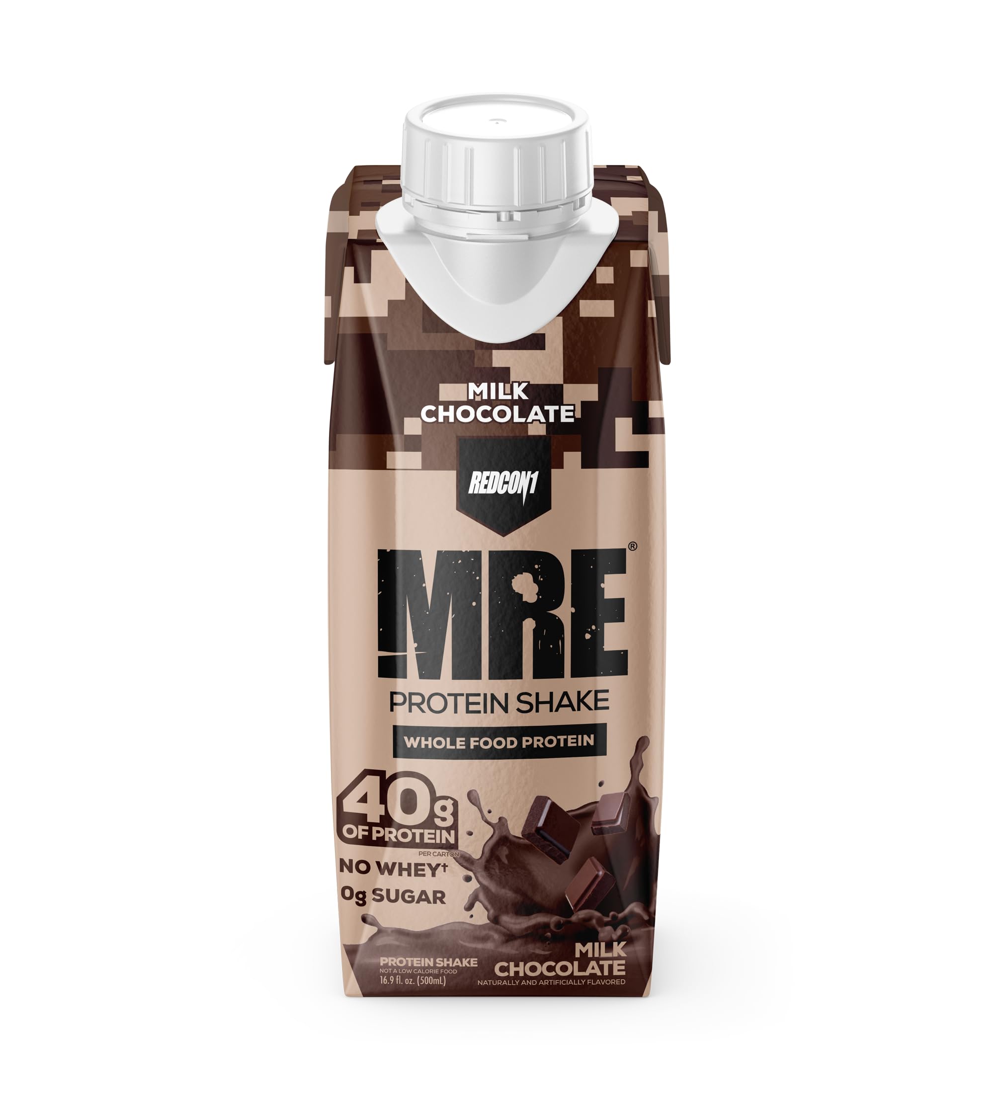 REDCON1 MRE RTD Protein Shake | Milk Chocolate | Lactose Free, 40g Protein - 12 Pack, 14 oz
