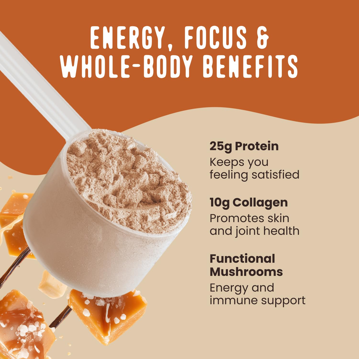 FlavCity All in One Protein Shake Powder, Pineapple Coconut - On the Go Meal Alternative + Collagen Peptides, Reishi & Cordyceps - Focus, Skin, Hair & Joint Support - 100% Grass Fed Whey, 20 Servings