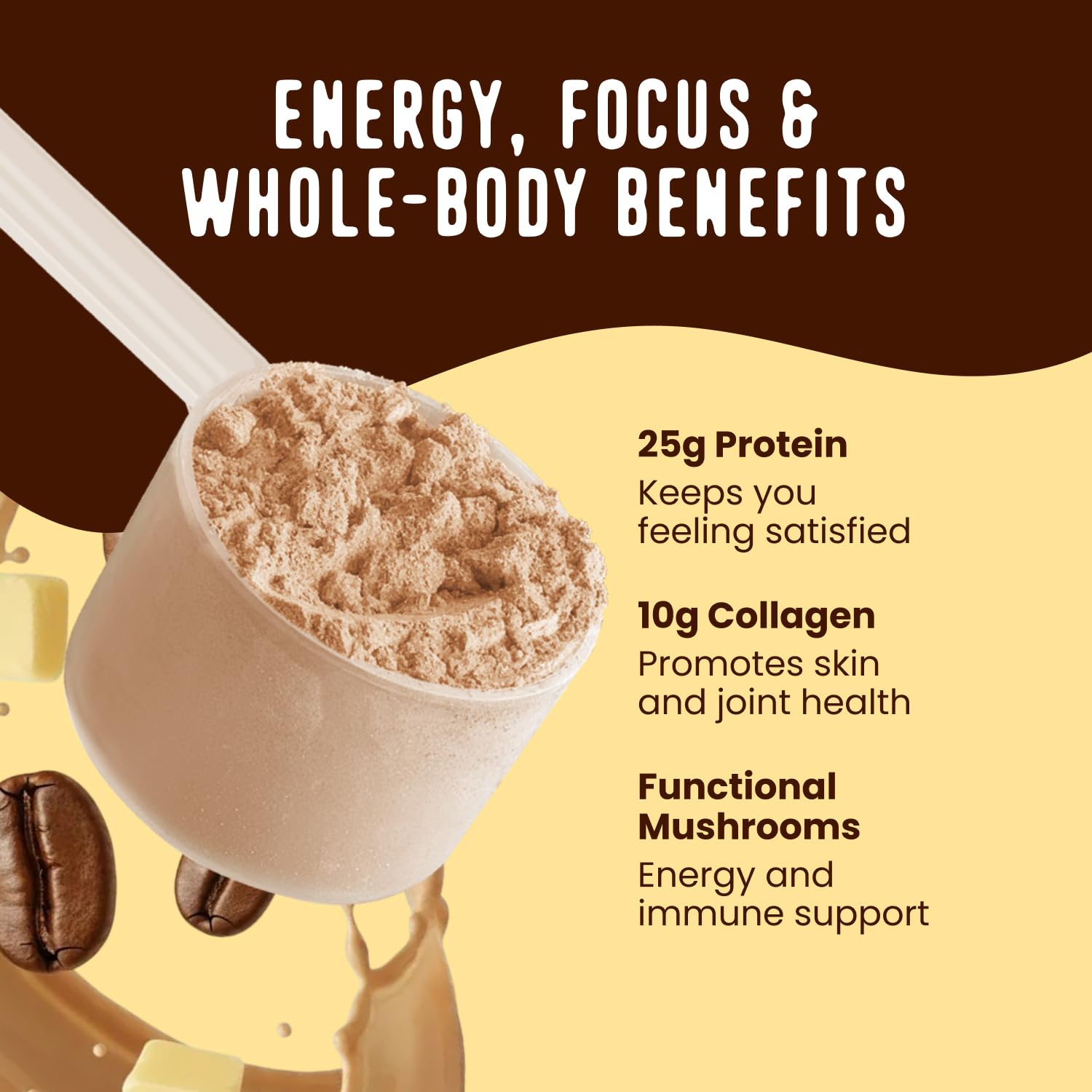FlavCity All in One Protein Shake Powder, Pineapple Coconut - On the Go Meal Alternative + Collagen Peptides, Reishi & Cordyceps - Focus, Skin, Hair & Joint Support - 100% Grass Fed Whey, 20 Servings