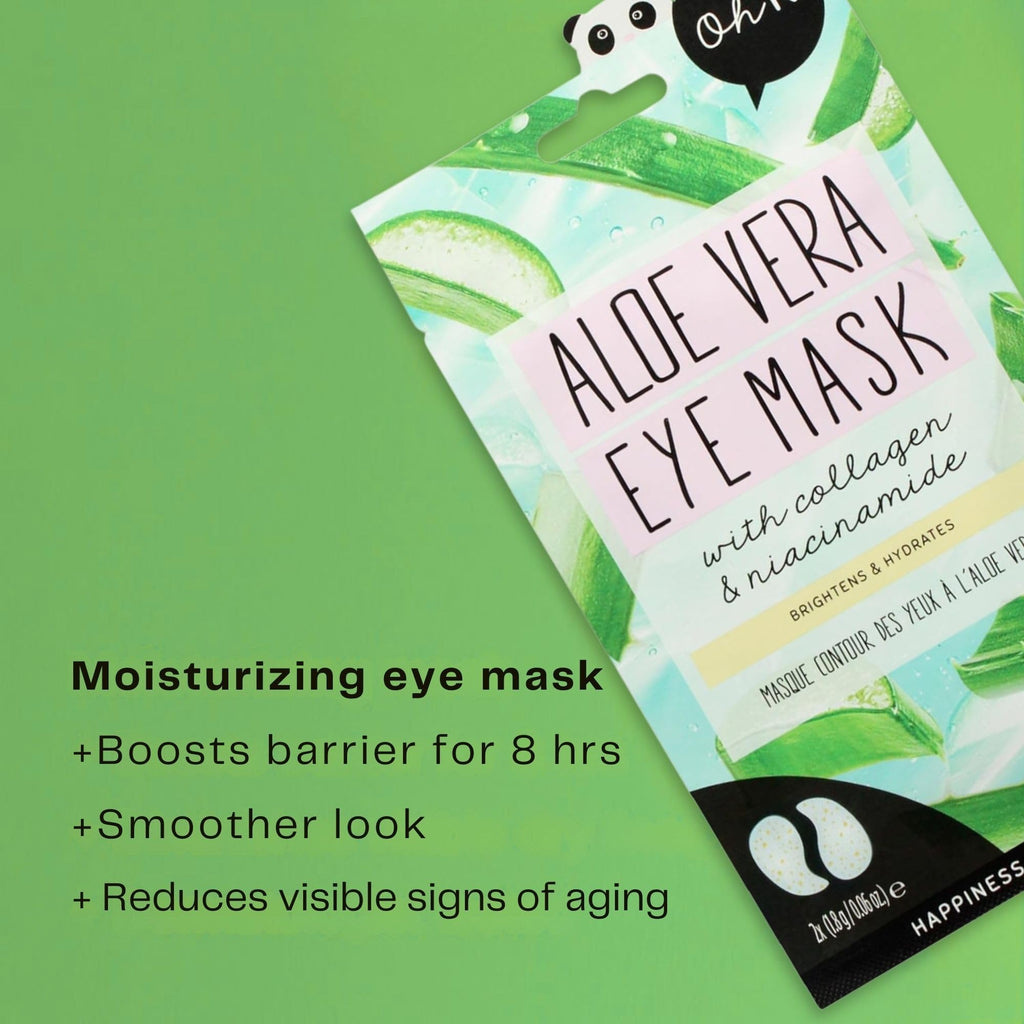 Oh K! Eye Mask - Rejuvenating - Hydrating Under Eye Patches - Depuffing Undereye Patches with Niacinamide - Hydrogel Mask for Dark Circles - 7 Pairs