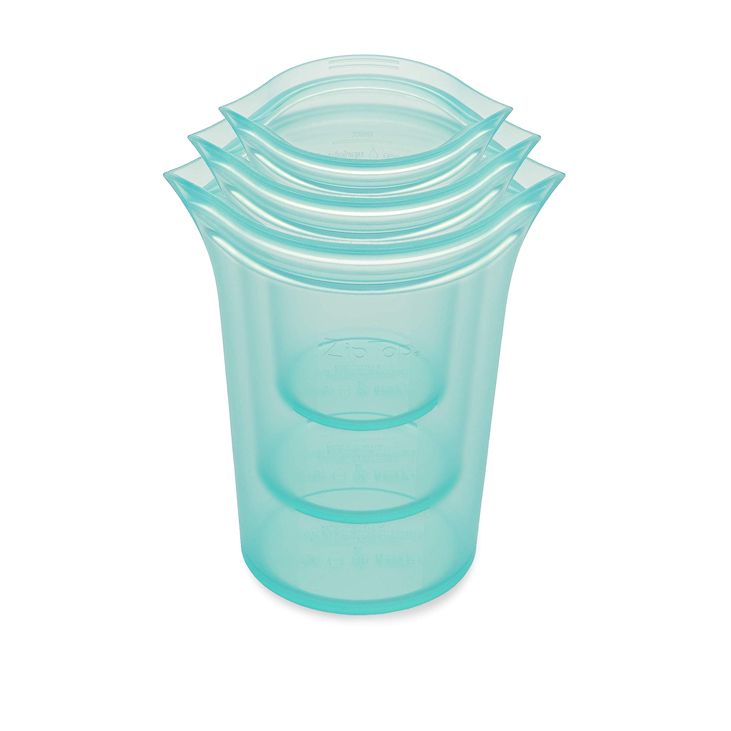 Zip Top Reusable Food Storage Containers Full Set of 8 Lavender – Platinum Silicone Cups, Dishes & Bags – Microwave, Dishwasher & Freezer Safe – Made in USA, BPA-Free