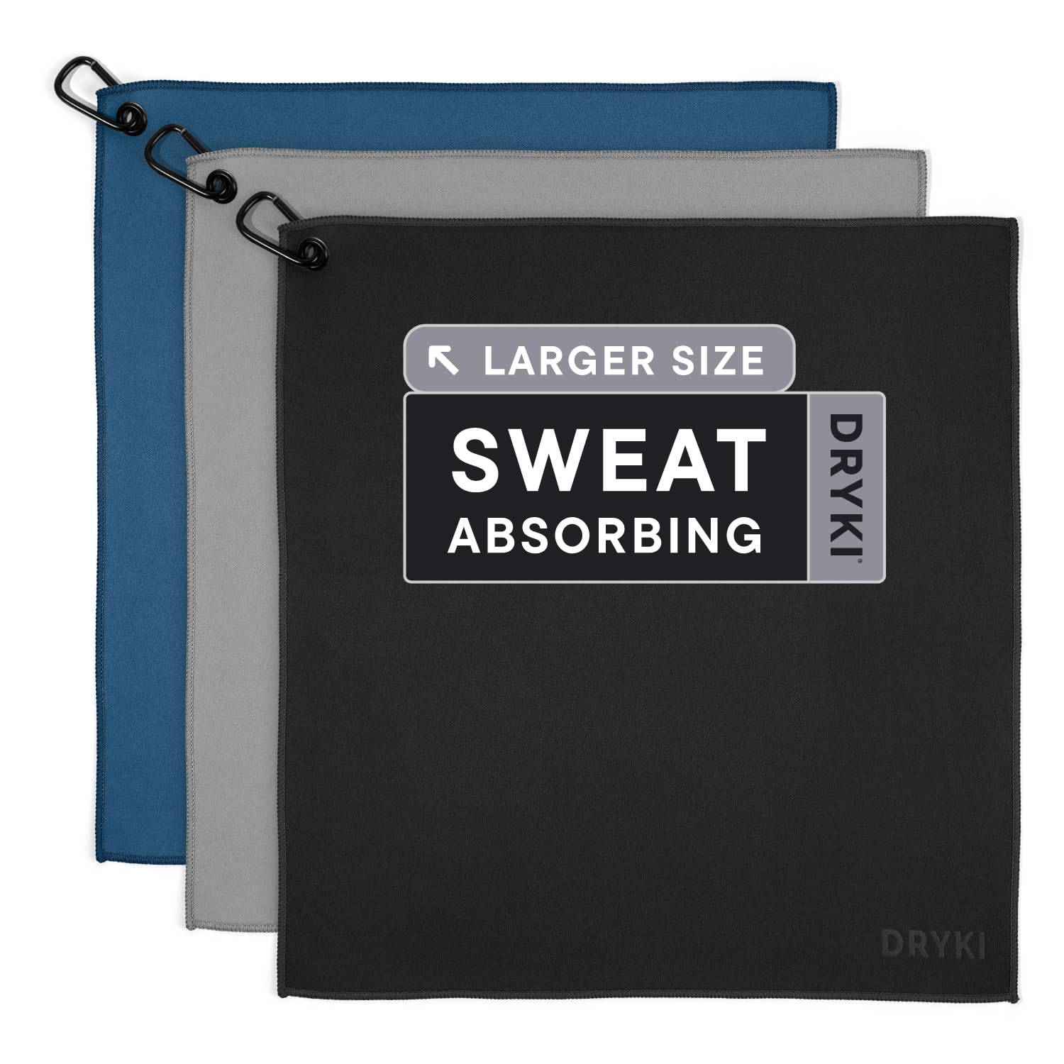 DRYKI Pocket-Sized Sweat Towels - The Original Sweat Absorbing Handkerchiefs - Quick-Dry Microfiber Sweat Rags for Face, Hands, & Body - Men & Women - Gym and Work (Moss Camo: 5 Pack)