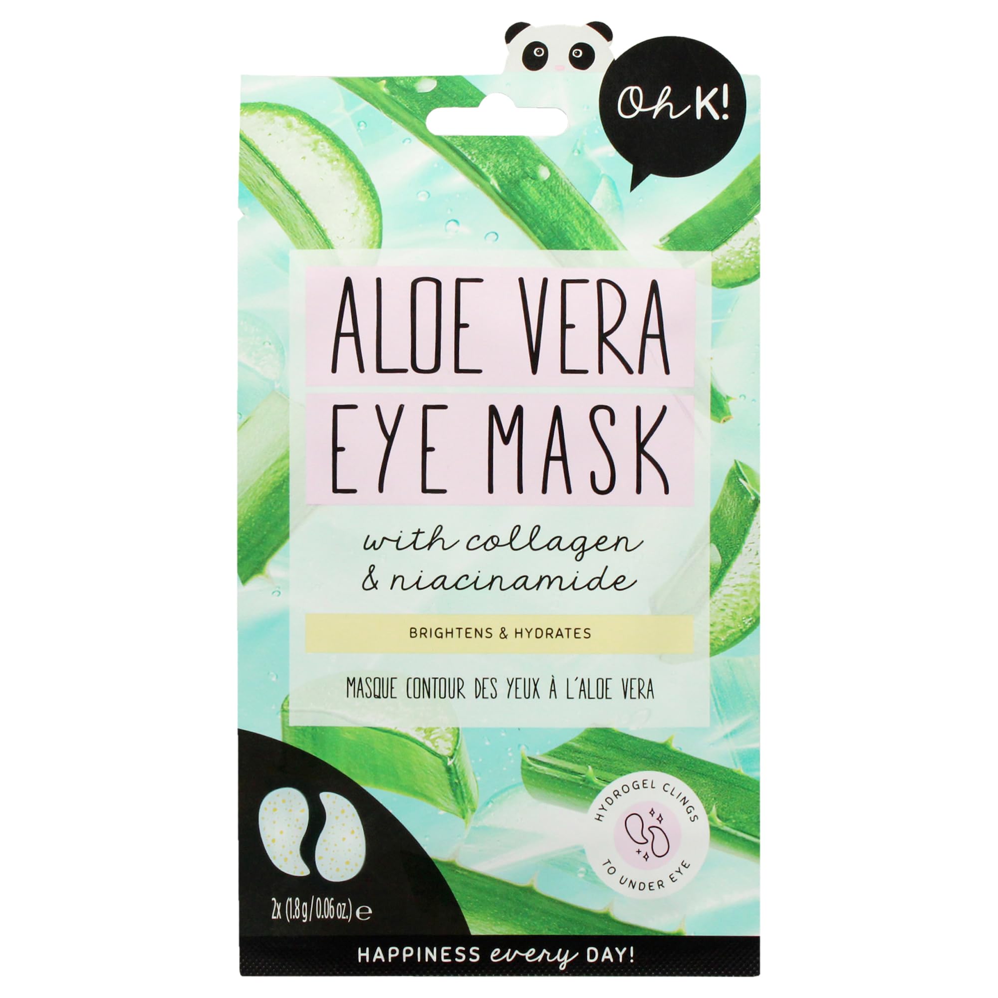 Oh K! Eye Mask - Rejuvenating - Hydrating Under Eye Patches - Depuffing Undereye Patches with Niacinamide - Hydrogel Mask for Dark Circles - 7 Pairs