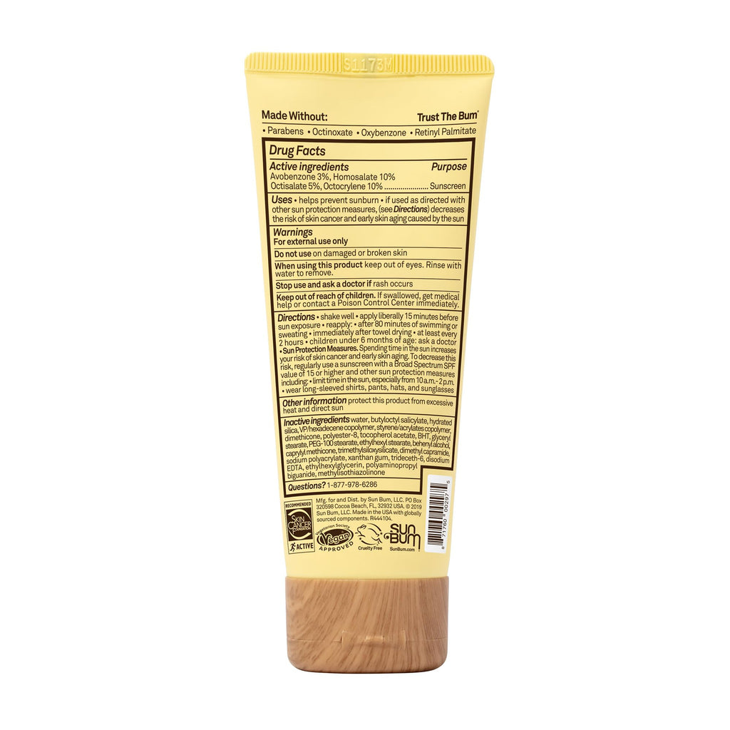 Sun Bum Original SPF 50 Sunscreen Face Lotion - Broad Spectrum Moisturizing Facial Sunscreen with Vitamin E - Travel Size - 3 oz