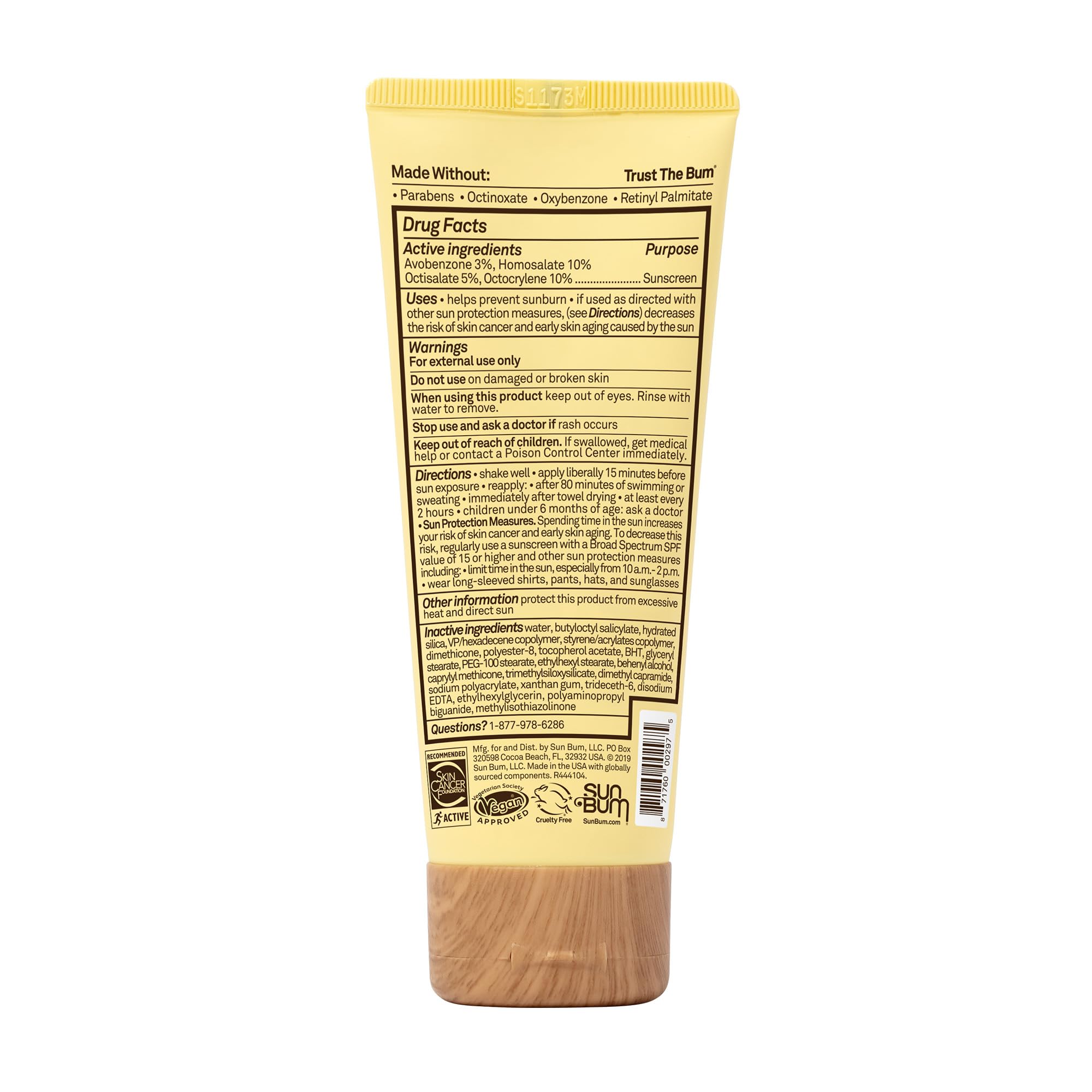 Sun Bum Original SPF 50 Sunscreen Face Lotion - Broad Spectrum Moisturizing Facial Sunscreen with Vitamin E - Travel Size - 3 oz