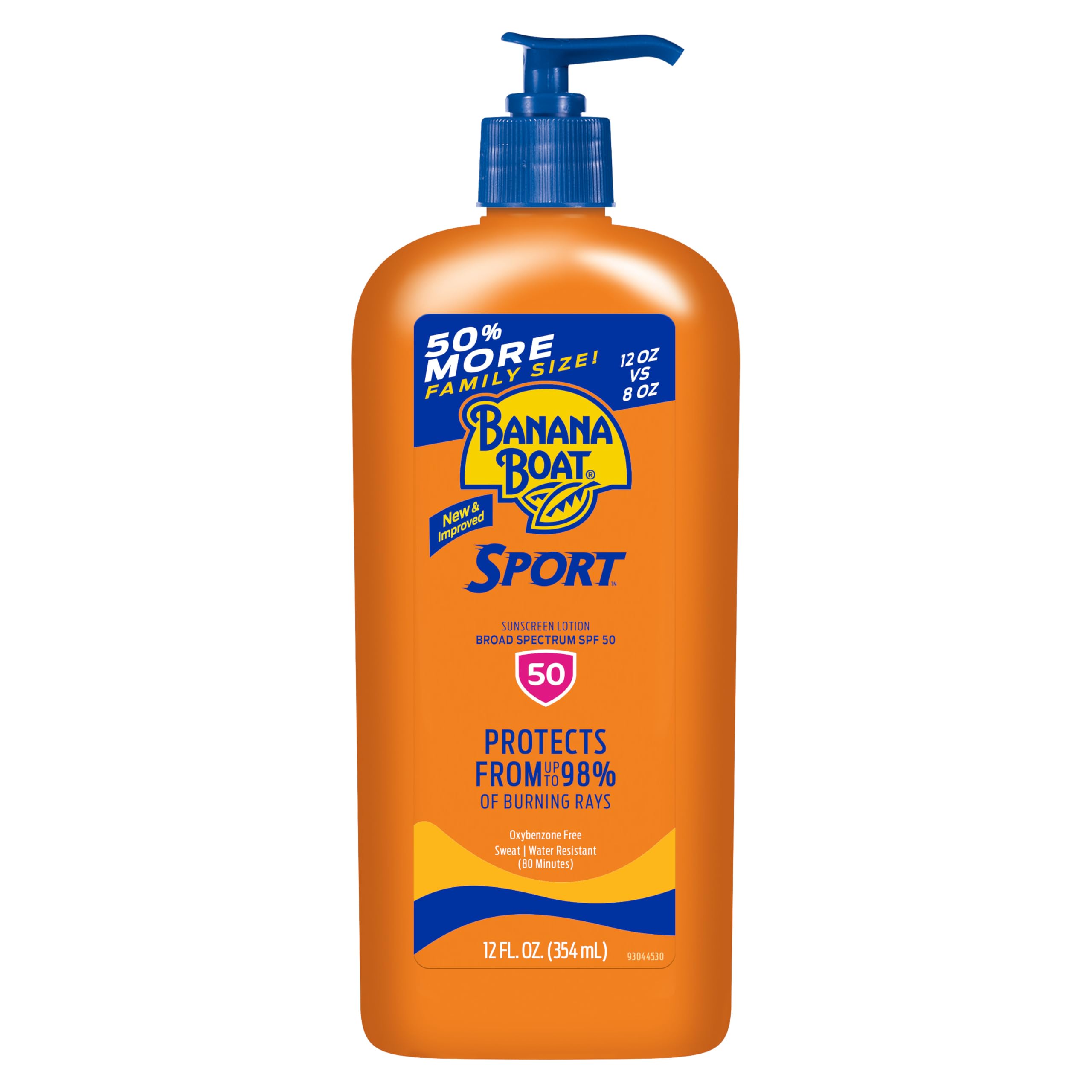 Banana Boat Sport Sunscreen Lotion, SPF 50, 10 Oz Each, Twin Pack | HIGH-PERFORMANCE SUNSCREEN with a non-greasy feel and won't clog pores