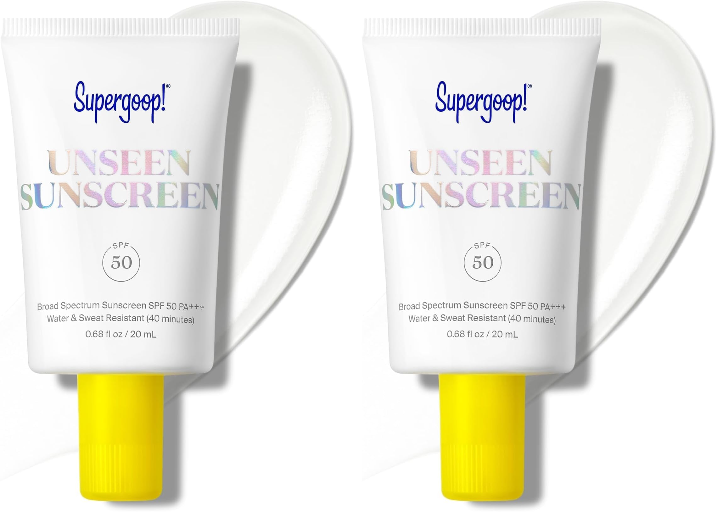 Supergoop! Unseen Sunscreen - Clear & Invisible Face Sunscreen + Broad Spectrum + Makeup-Gripping Primer - Weightless, Scentless, Oil Free - For All Skin Types & Tones