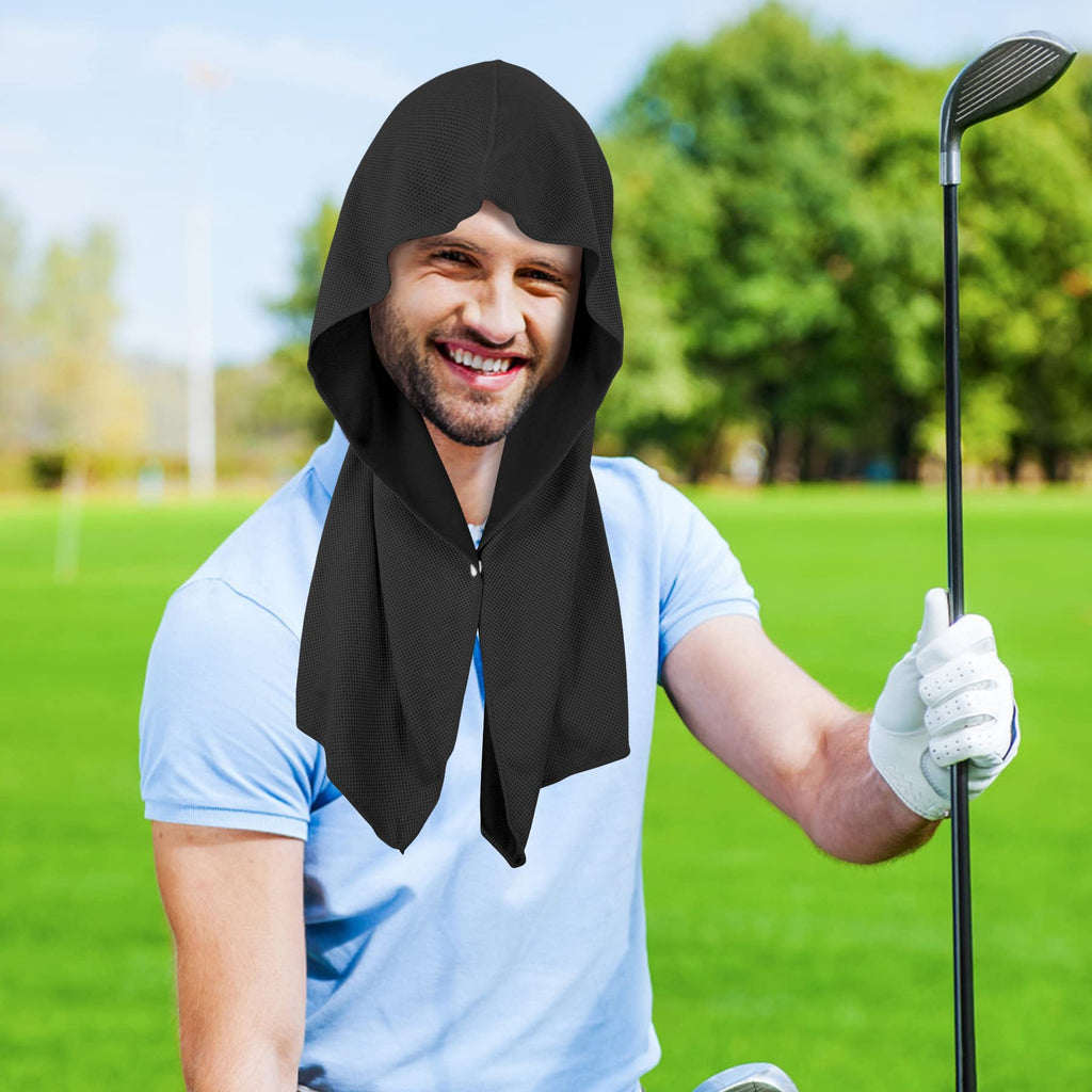 Sukeen Cooling Hoodie Towel, Cooling Towels for Neck and Face Quick Drying Absorbent, UV Protection Cooling Neck Wraps, Sport Workout Camping Cycling Cooling Towel