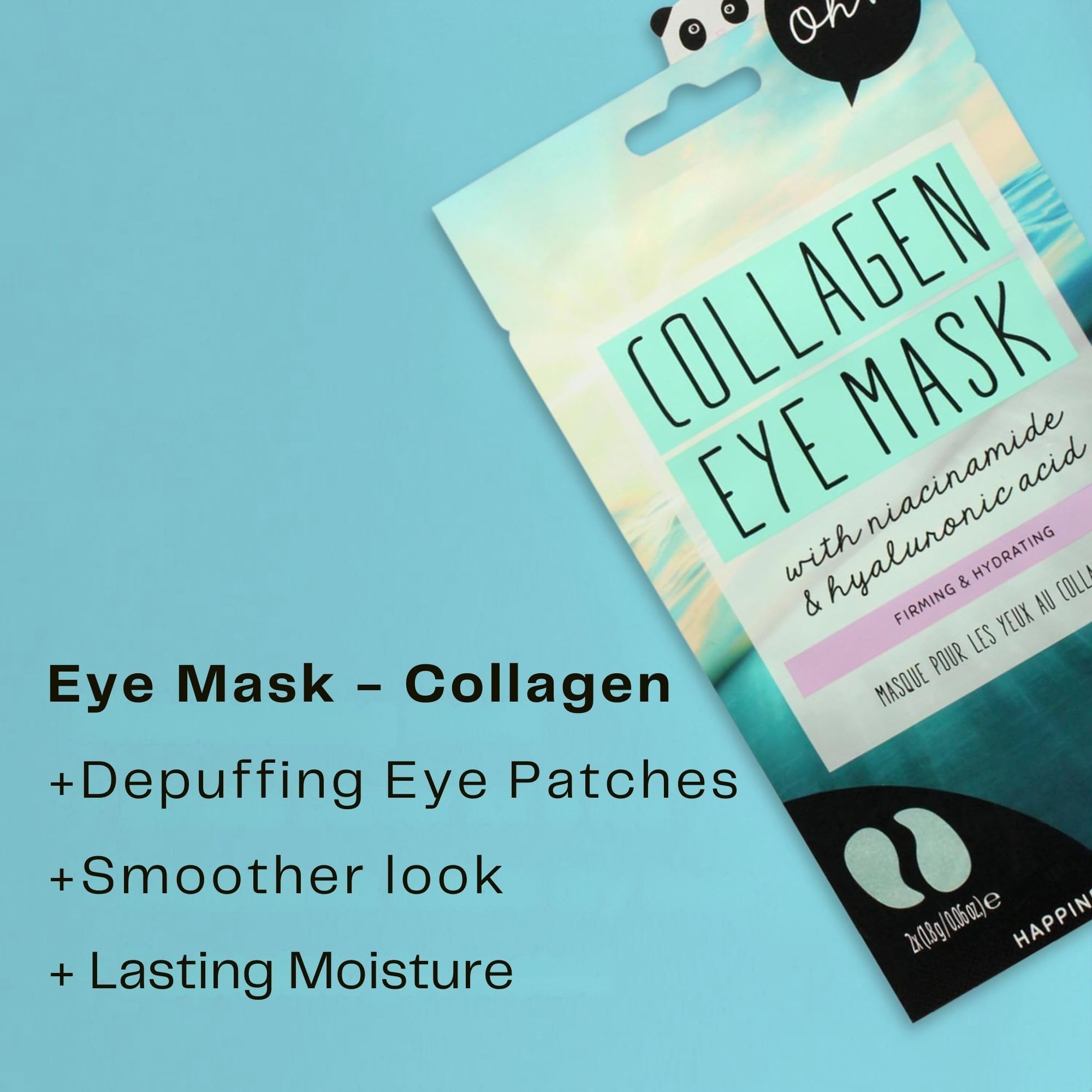 Oh K! Eye Mask - Rejuvenating - Hydrating Under Eye Patches - Depuffing Undereye Patches with Niacinamide - Hydrogel Mask for Dark Circles - 7 Pairs