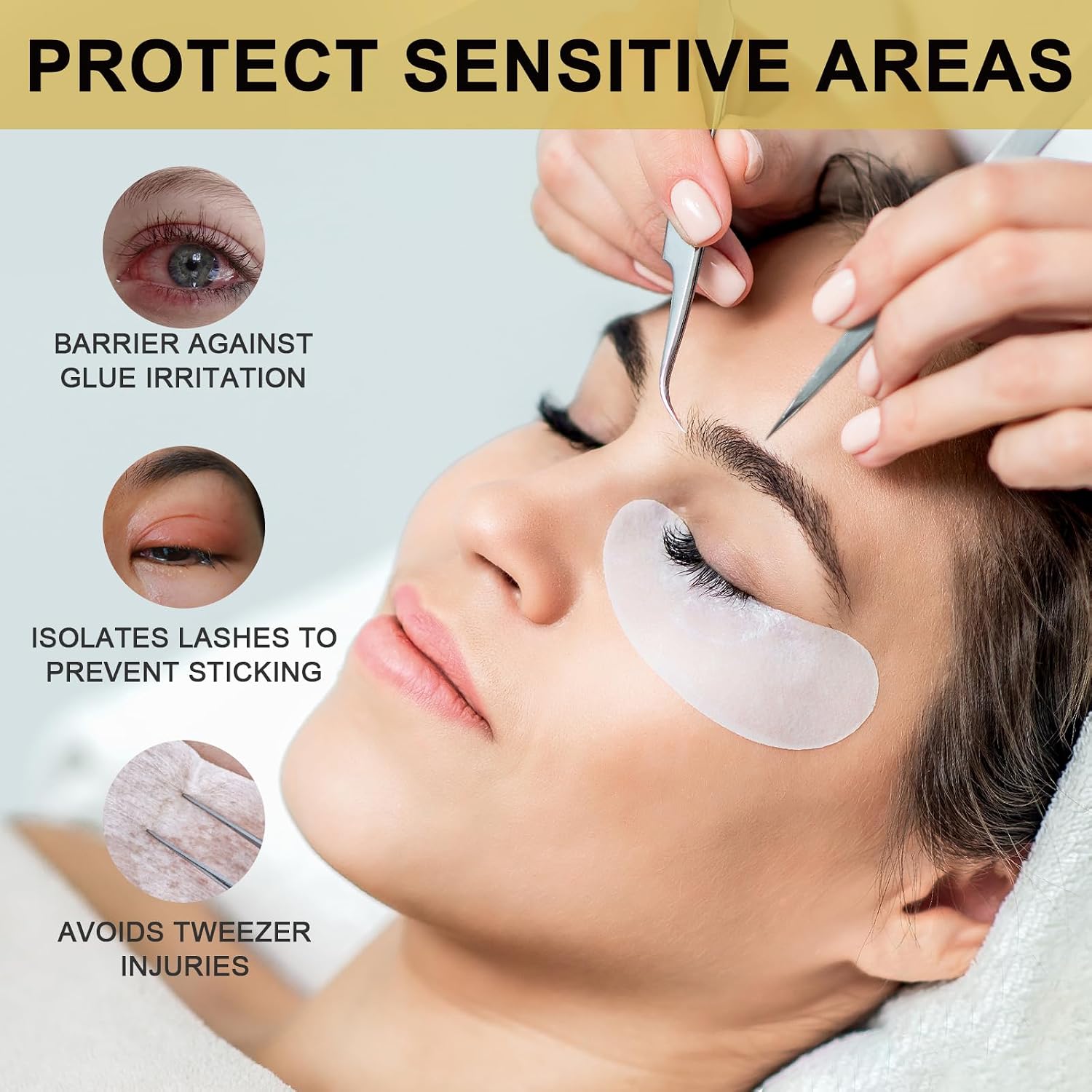 TEAWOO Under Eye Patches for Lash Extensions, 150 Pairs | Eyelash Extension Supplies, Under Eye Patches, Eye Pads for Eyelash Extension, Eyelash Tinting