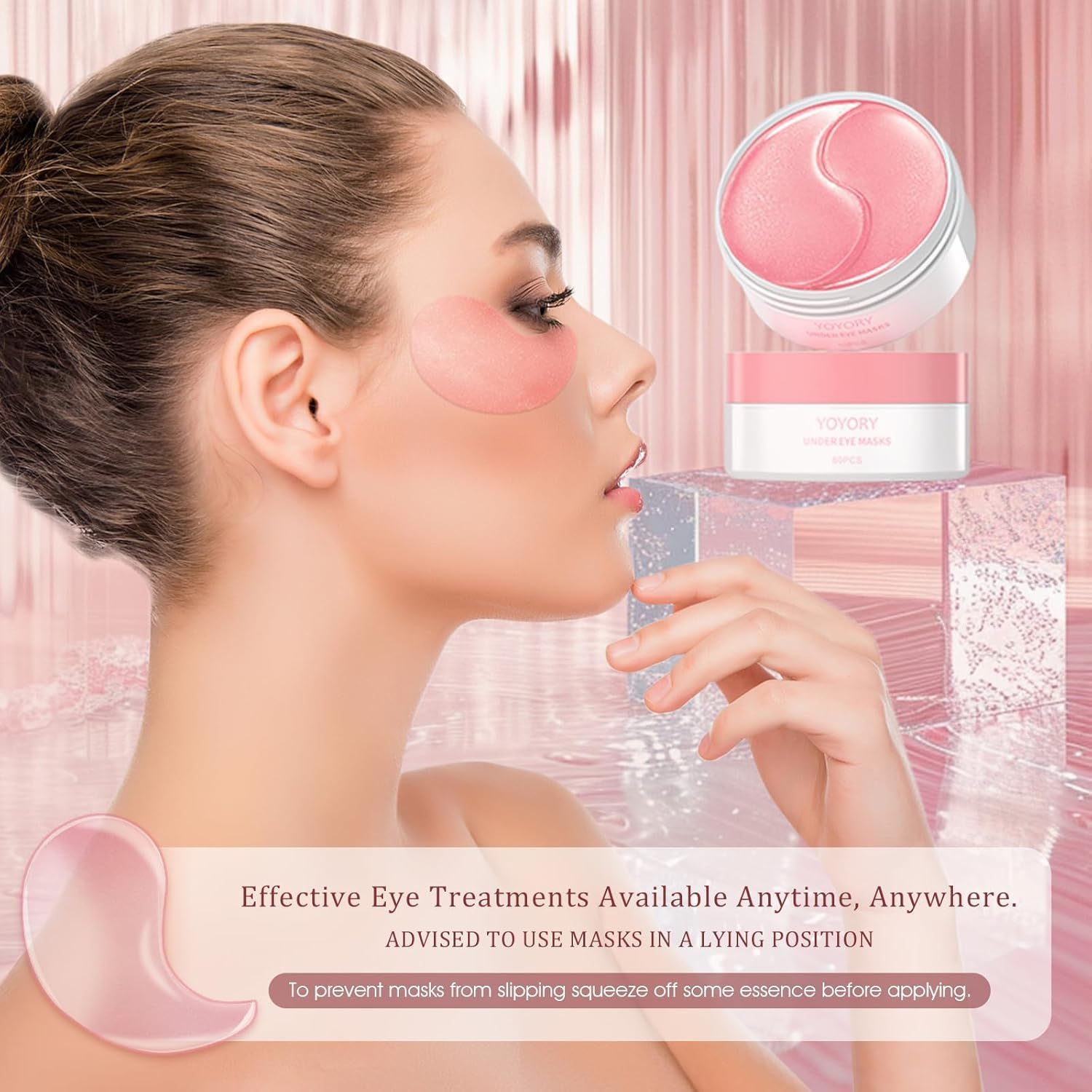 Under Eye Patches Masks - Reduce Puffy Eyes, Dark Circles,Undereye Bags, Wrinkles,Infused Peptide Collagen and Hyaluronic Acid,Vegan Cruelty-Free Self Care 30 Pairs