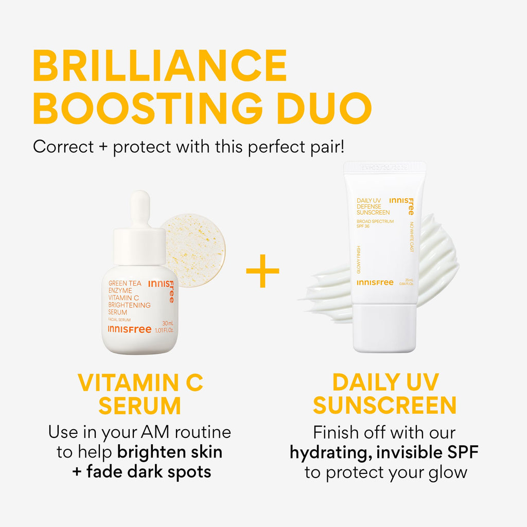 innisfree Daily UV Defense SPF 50+ PA++++ Korean Face & Body Sunscreen, Broad Spectrum, Invisible Finish, No White Cast, Lightweight, Hydrating