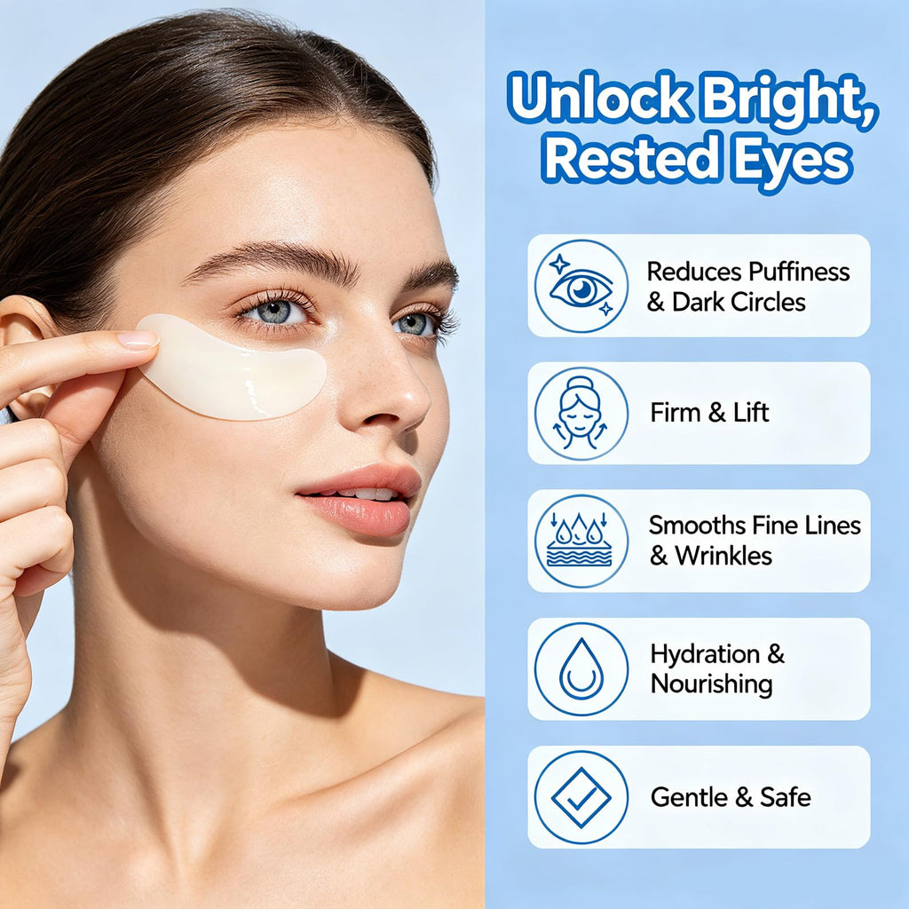 60 PCS Cucumber Under Eye Patches,Eye Masks for Dark Circles,Puffiness and Eye Bags,Moisturizing Eye Patches Skincare, Reduce Eye Skin Dryness,Wrinkles and Fine Lines,Self Care Gifts for Women