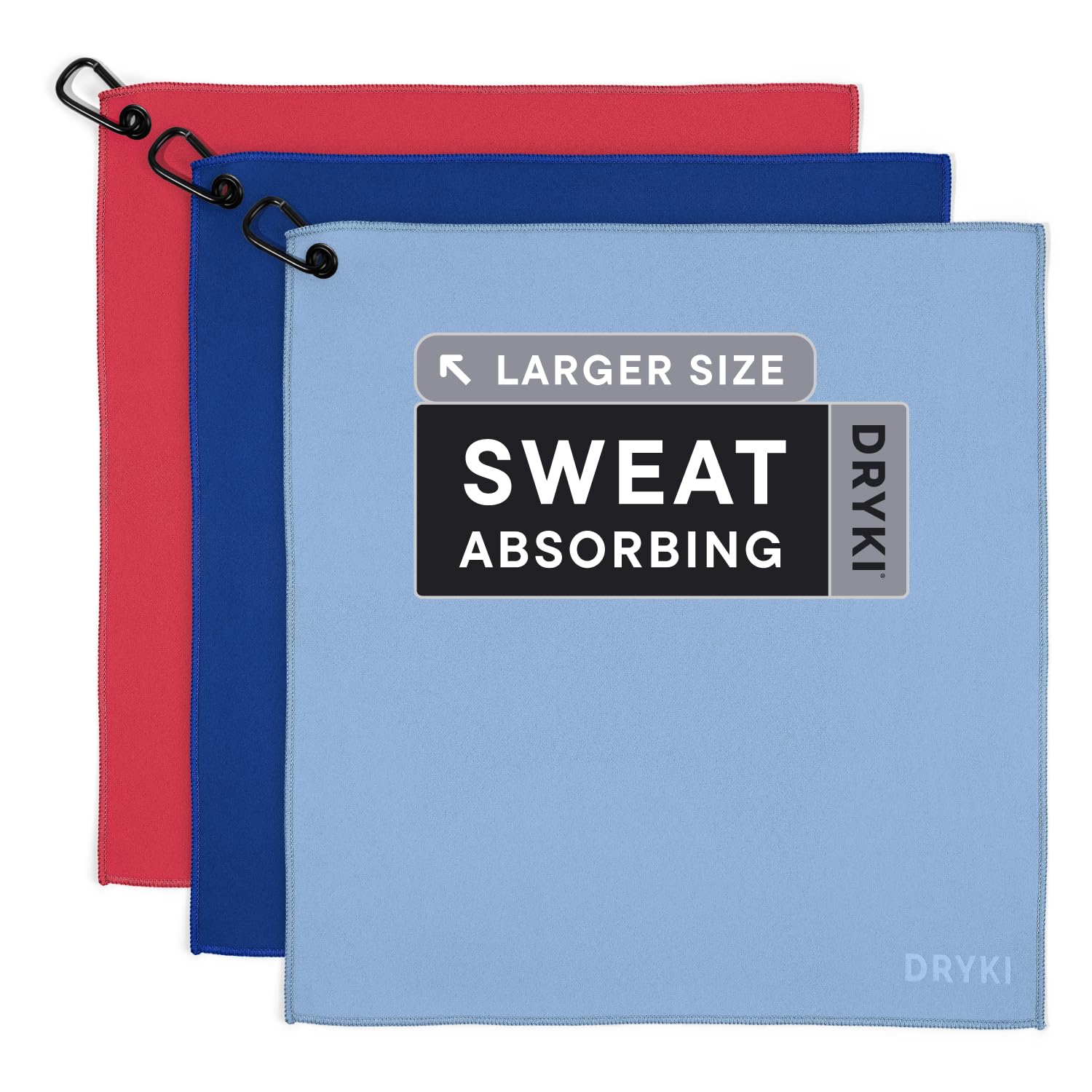 DRYKI Pocket-Sized Sweat Towels - The Original Sweat Absorbing Handkerchiefs - Quick-Dry Microfiber Sweat Rags for Face, Hands, & Body - Men & Women - Gym and Work (Moss Camo: 5 Pack)