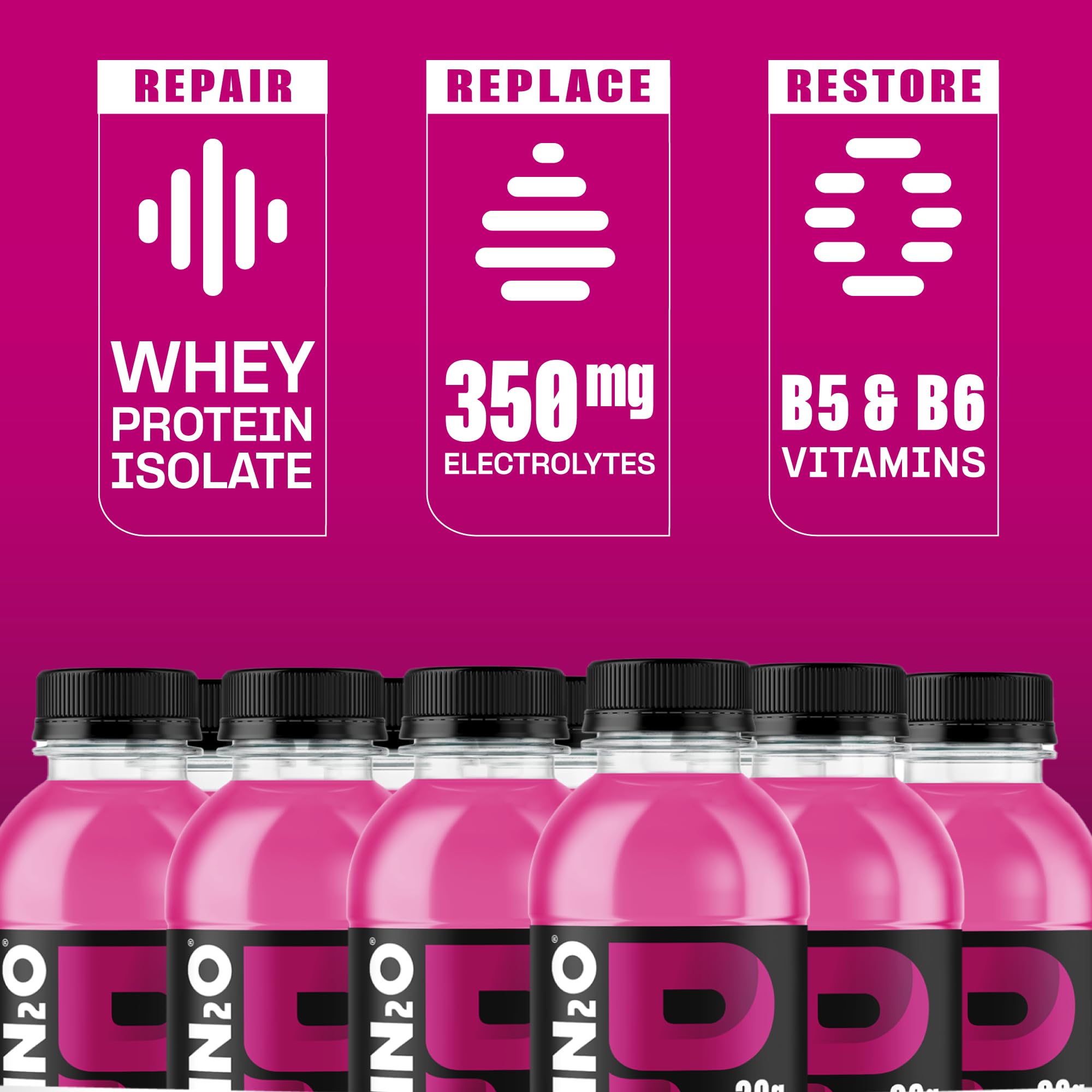 Protein2o 2-in-1 Clear Whey Protein & Electrolyte Beverage, 20g Protein, Gluten-Free, Keto, 16.9 fl oz Bottles (12 Count Variety Pack)