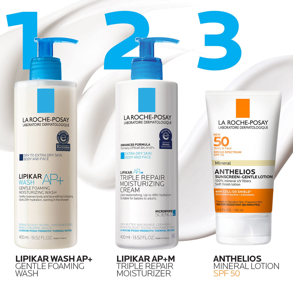 La Roche-Posay Anthelios Mineral Sunscreen SPF 50 Gentle Lotion, Broad Spectrum SPF + Antioxidants, Face & Body Sunscreen, Titanium Dioxide & Zinc Oxide, Oxybenzone Free, Oil Free