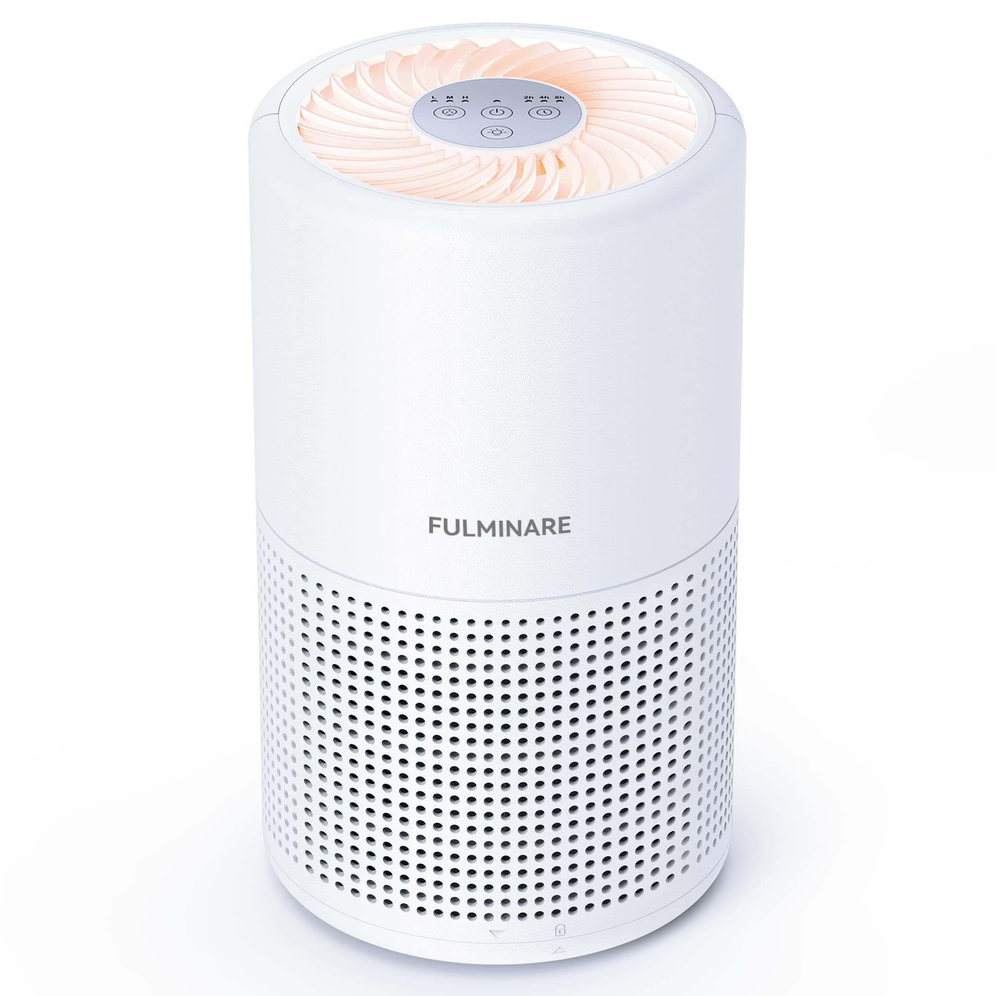 Air Purifiers for Bedroom, FULMINARE H13 True HEPA Air Filter, Quiet Air Cleaner With Night Light, Portable Small Air Purifier for Home, Office, Living Room Black