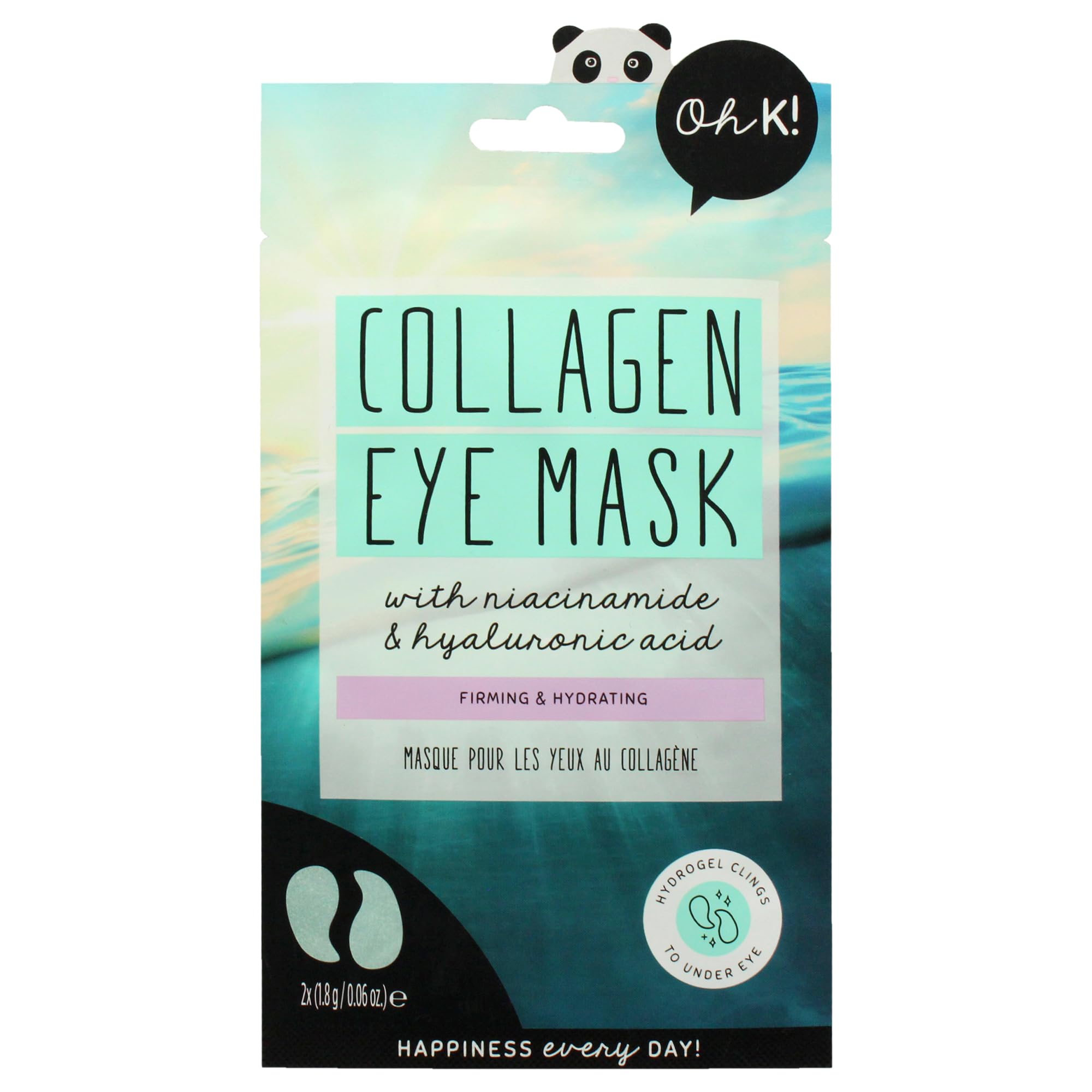 Oh K! Eye Mask - Rejuvenating - Hydrating Under Eye Patches - Depuffing Undereye Patches with Niacinamide - Hydrogel Mask for Dark Circles - 7 Pairs