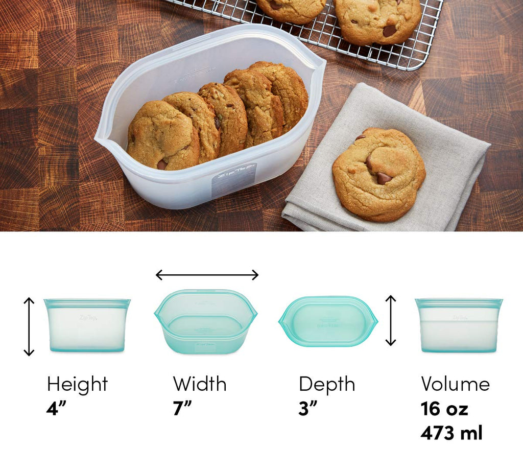 Zip Top Reusable Food Storage Containers Full Set of 8 Lavender – Platinum Silicone Cups, Dishes & Bags – Microwave, Dishwasher & Freezer Safe – Made in USA, BPA-Free