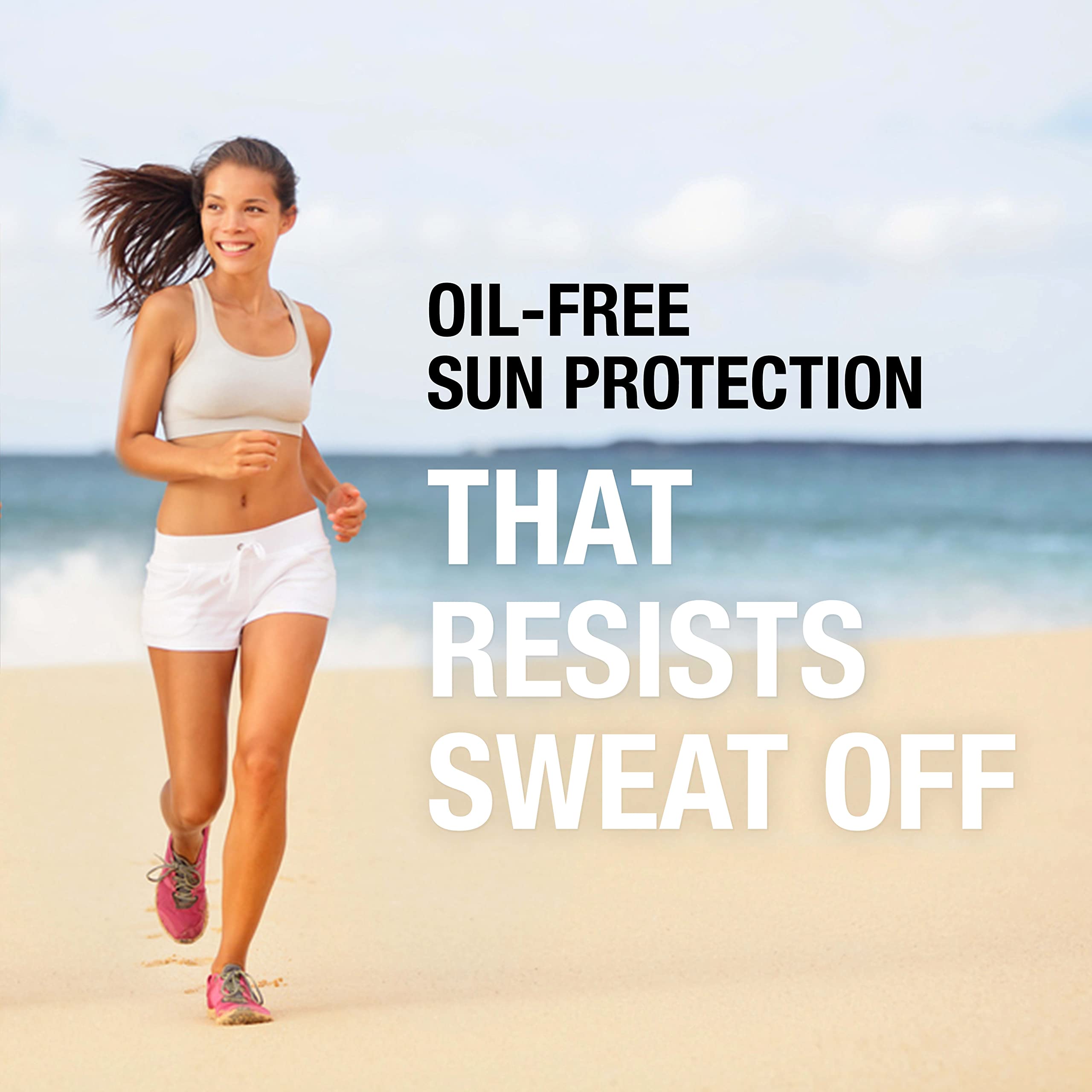 Neutrogena, Sport Face Sunscreen SPF 70+, Oil-Free, Sweat and Water-Resistant, Broad-Spectrum UVA/UVB, 2.5 Fl Oz