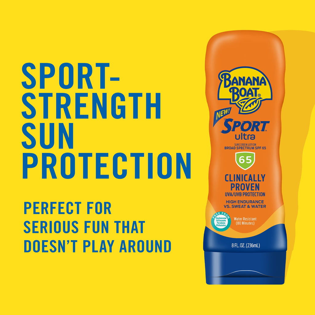 Banana Boat Sport Sunscreen Lotion, SPF 50, 10 Oz Each, Twin Pack | HIGH-PERFORMANCE SUNSCREEN with a non-greasy feel and won't clog pores