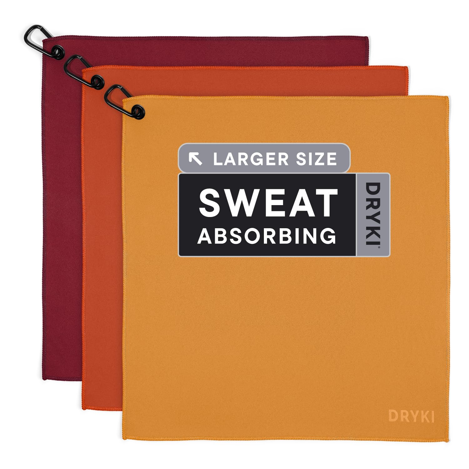 DRYKI Pocket-Sized Sweat Towels - The Original Sweat Absorbing Handkerchiefs - Quick-Dry Microfiber Sweat Rags for Face, Hands, & Body - Men & Women - Gym and Work (Moss Camo: 5 Pack)