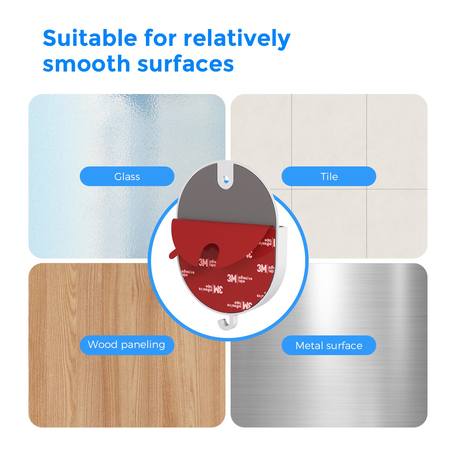 No Drill Mount Compatible with Blink/Ring/Wyze Camera,Fixing Bracket with Strong Self-Adhesive Tape Fits for Ring Indoor Cam(1st/2nd Gen),RingStick Up Cam,Blink Camera 4/3,BlinkMini 2K+