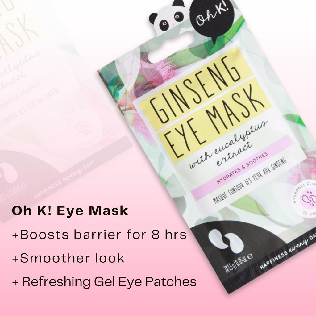 Oh K! Eye Mask - Rejuvenating - Hydrating Under Eye Patches - Depuffing Undereye Patches with Niacinamide - Hydrogel Mask for Dark Circles - 7 Pairs