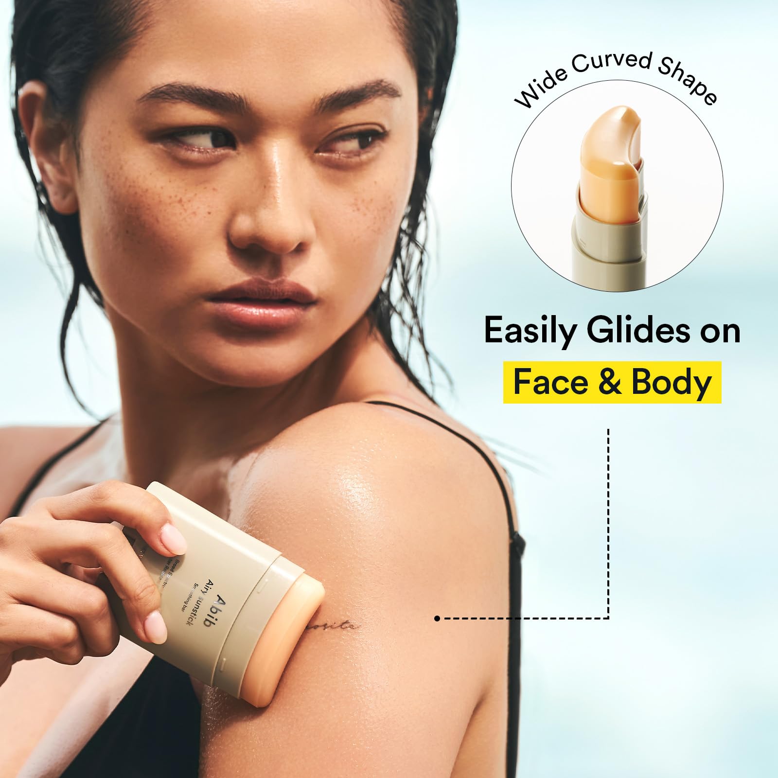 Abib Airy Sunstick Protection Bar SPF50+ Broad Spectrum, Semi-Matte Sunscreen Stick for Oily & Combination Skin, No White Cast, Water-Resistant, Korean Sunscreen, 0.81 oz / 23 g