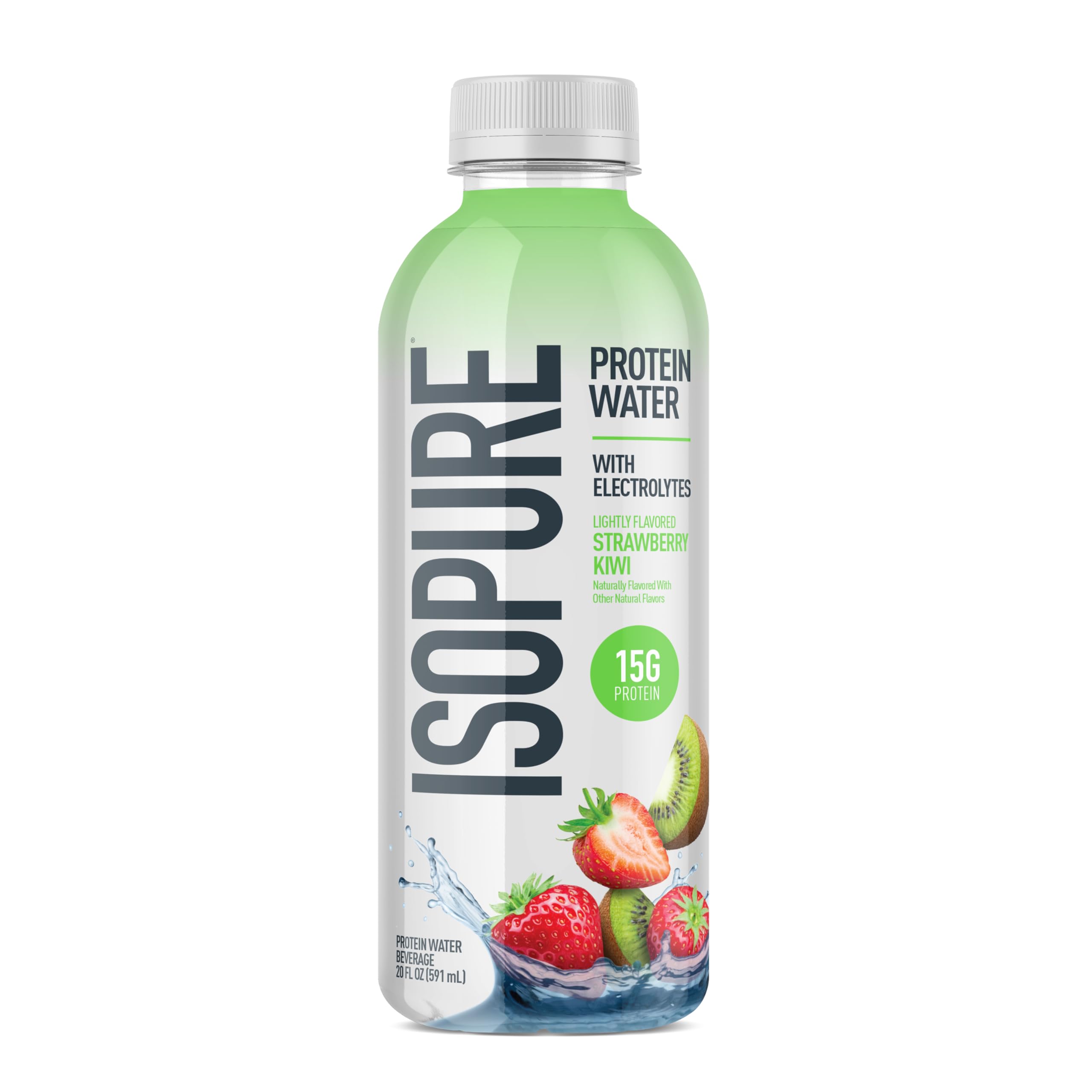Isopure Clear Whey Isolate Protein Powder, Lactose Free, Gluten Free, Naturally Flavored, Watermelon Lime, 20g Protein Per Serving, 14.1 Oz, 16 Servings (Packaging May Vary)