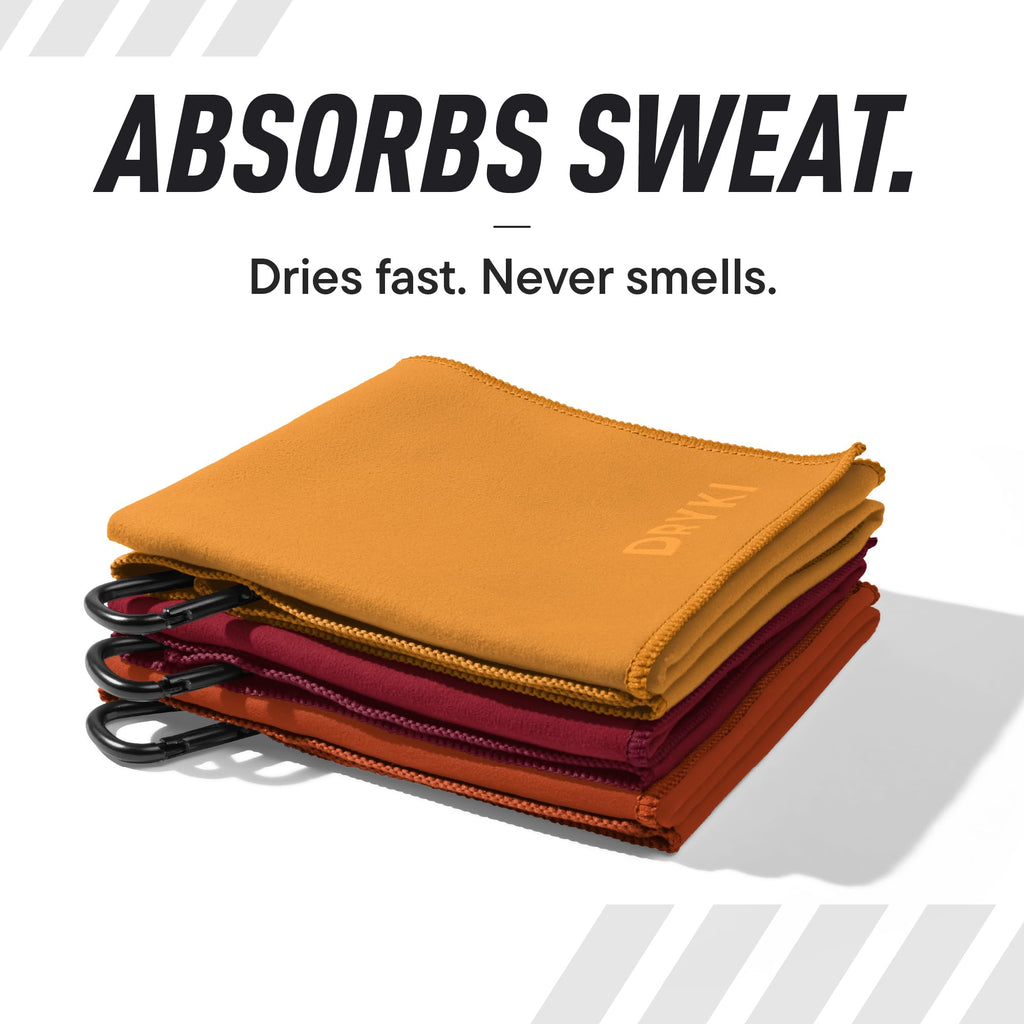 DRYKI Pocket-Sized Sweat Towels - The Original Sweat Absorbing Handkerchiefs - Quick-Dry Microfiber Sweat Rags for Face, Hands, & Body - Men & Women - Gym and Work (Moss Camo: 5 Pack)