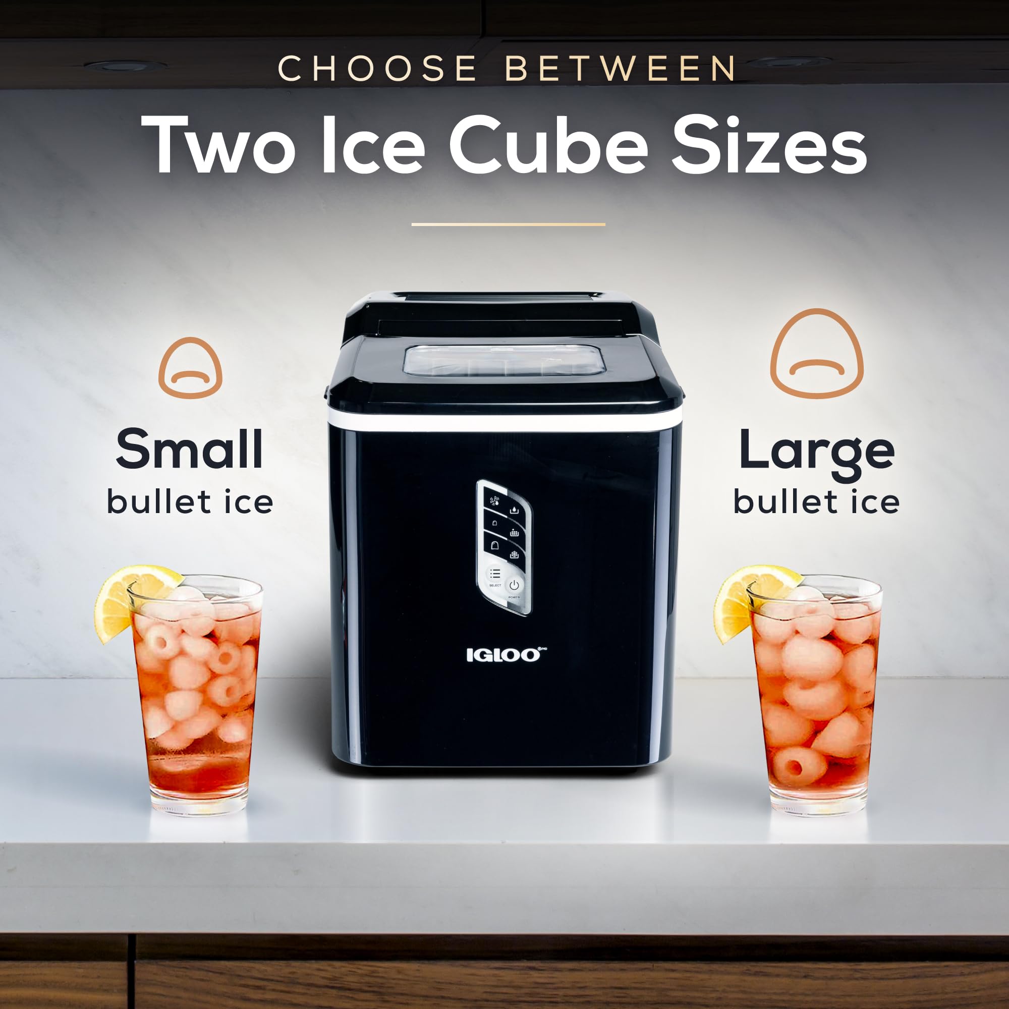 Igloo Automatic Self-Cleaning Portable Electric Countertop Ice Maker Machine with Handle, 26 Pounds in 24 Hours, 9 Ice Cubes Ready in 7 Minutes, with Ice Scoop and Basket