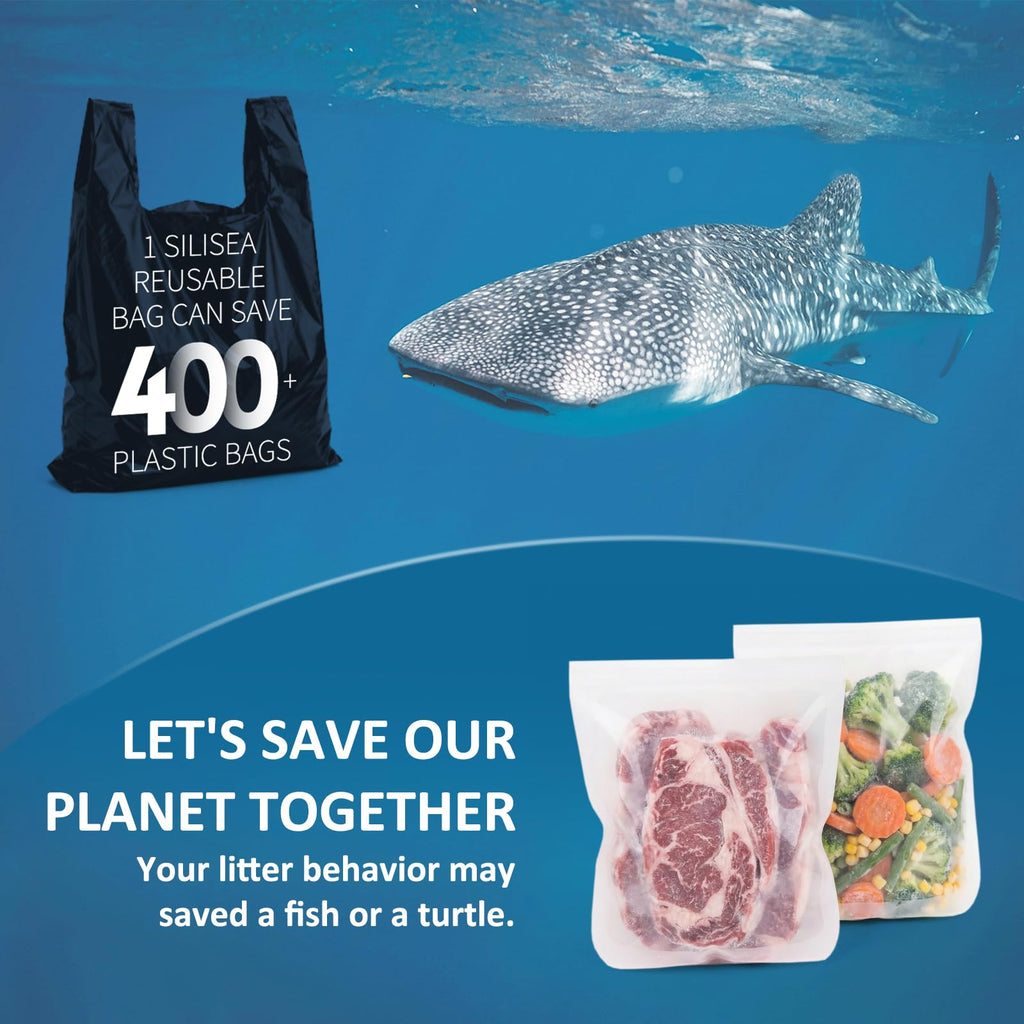 Extra Large Reusable Silicone Food Storage Bags 4 Pack, 0.8 Gallon/3000ml, 100% Silicone Stand-Up Wide-Open Zip-Lock Reusable Bags for Large Items, Microwave Freezer Oven Dishwasher Safe, Translucent