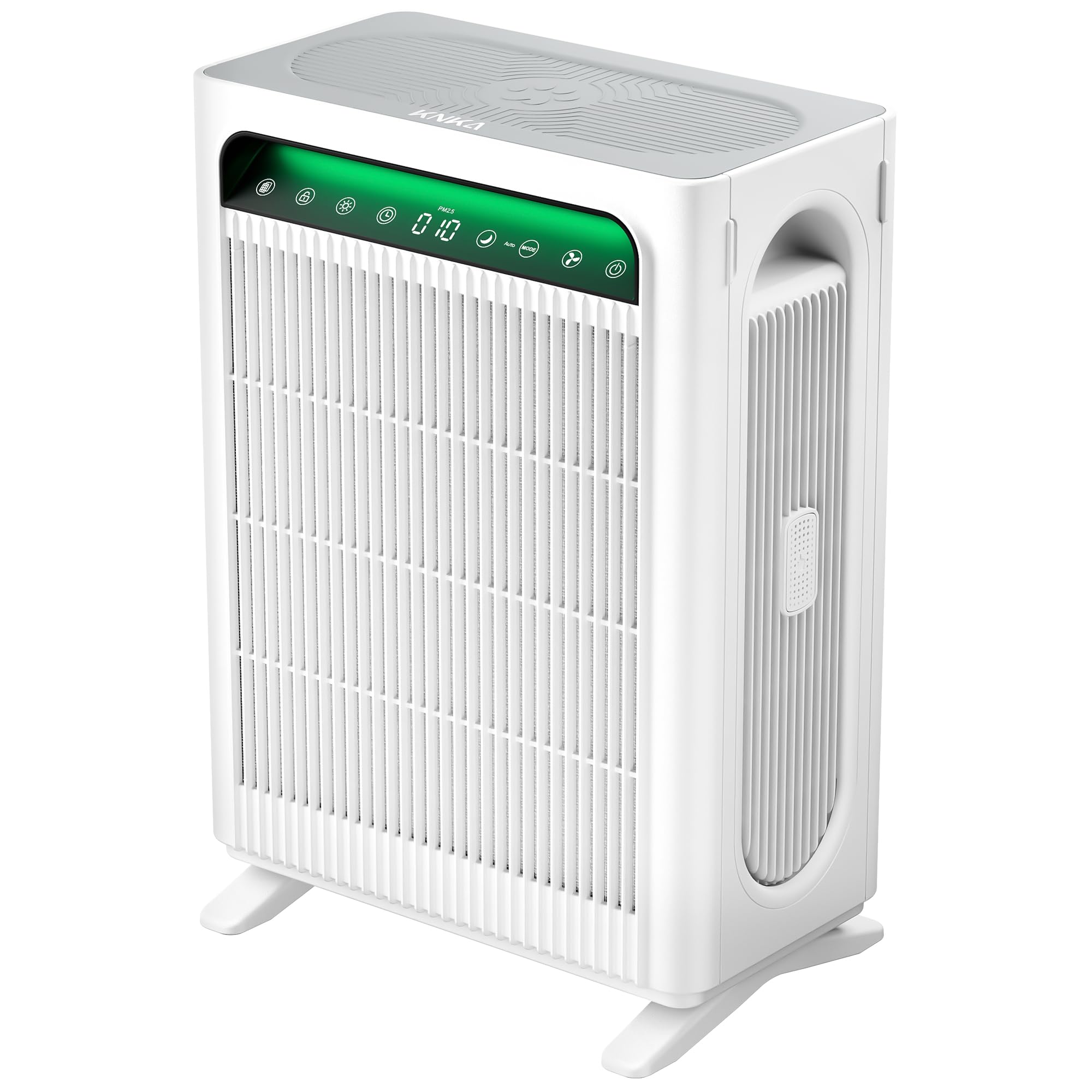 KNKA Air Purifier for Home Bedroom Large Room Up to 1,695 Ft² in 1 Hr, HEPA Sleep Mode Air Cleaner with Washable Pre-Filter, AHAM VERIFIDE, AQI Display, Pet Mode for Pets, Dust, Pollen, APH4000, Black
