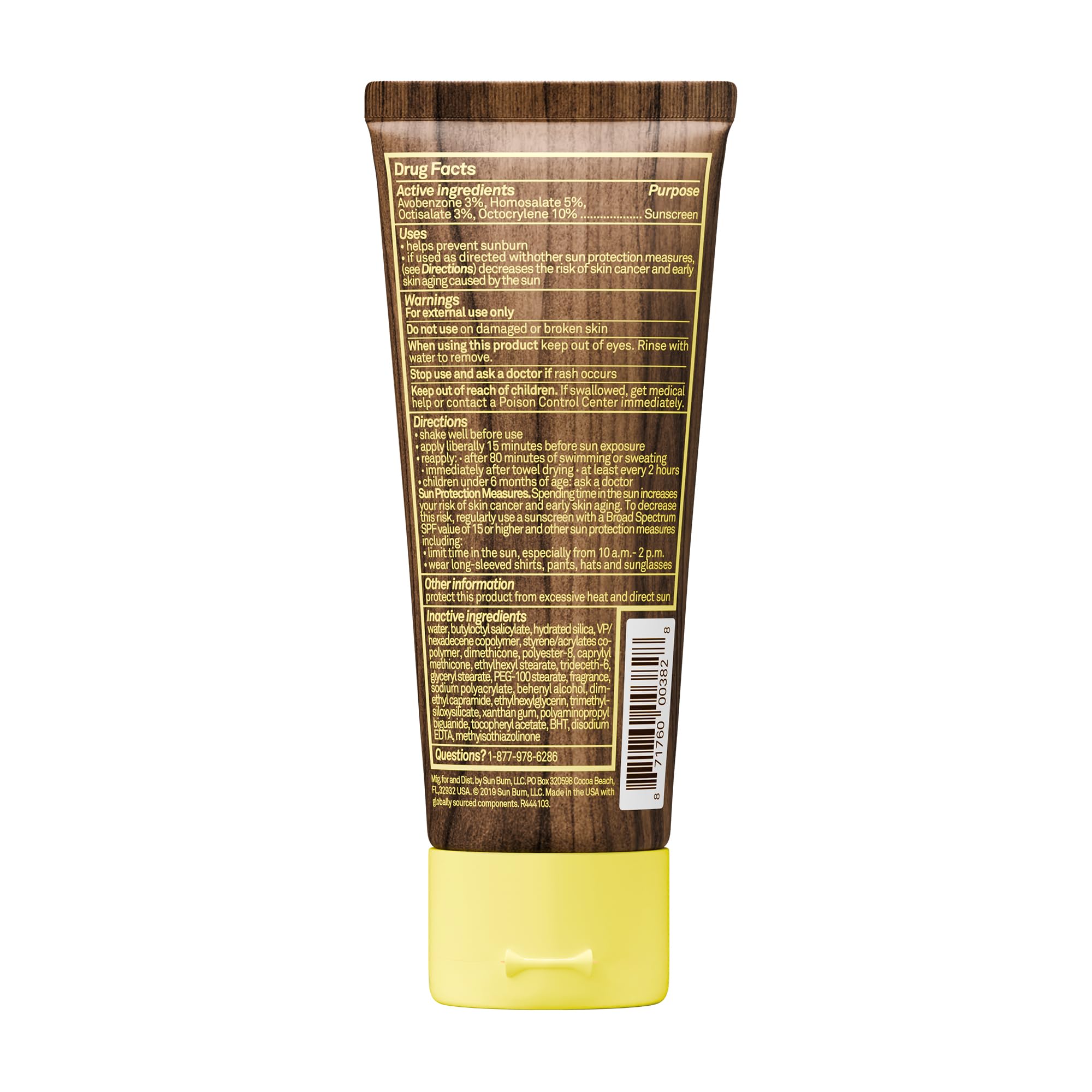 Sun Bum Original SPF 50 Sunscreen Body Lotion - Broad Spectrum Moisturizing Sunscreen with Vitamin E - Hawaii 104 Act Compliant (Made without Octinoxate & Oxybenzone) - Travel Size - 3 oz