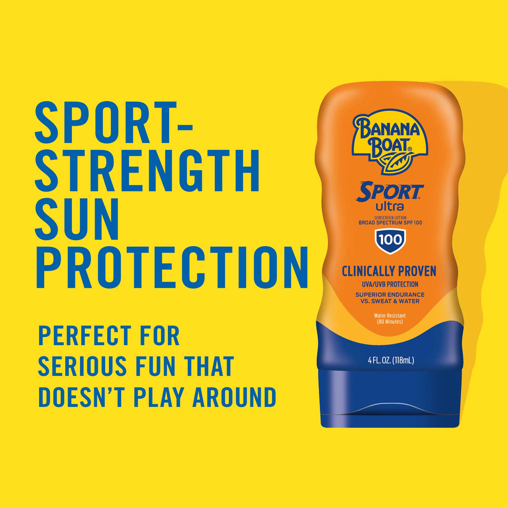 Banana Boat Sport Sunscreen Lotion, SPF 50, 10 Oz Each, Twin Pack | HIGH-PERFORMANCE SUNSCREEN with a non-greasy feel and won't clog pores