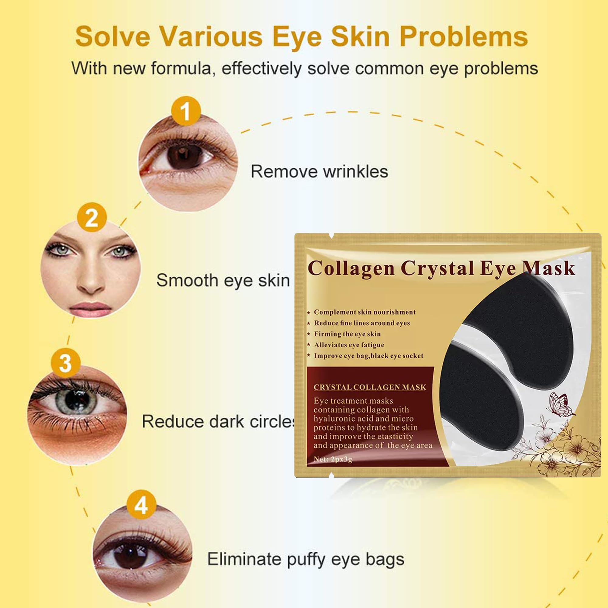 Lip Mask & Eye Mask - 30PCS Under Eye Patches Skincare for Puffy Eyes Bags Reducing Dark Circles,Collagen Hydrating Moisturizing Smoothing Gel Pads for Fade Fine Lines Anti-Aging Wrinkles Pink