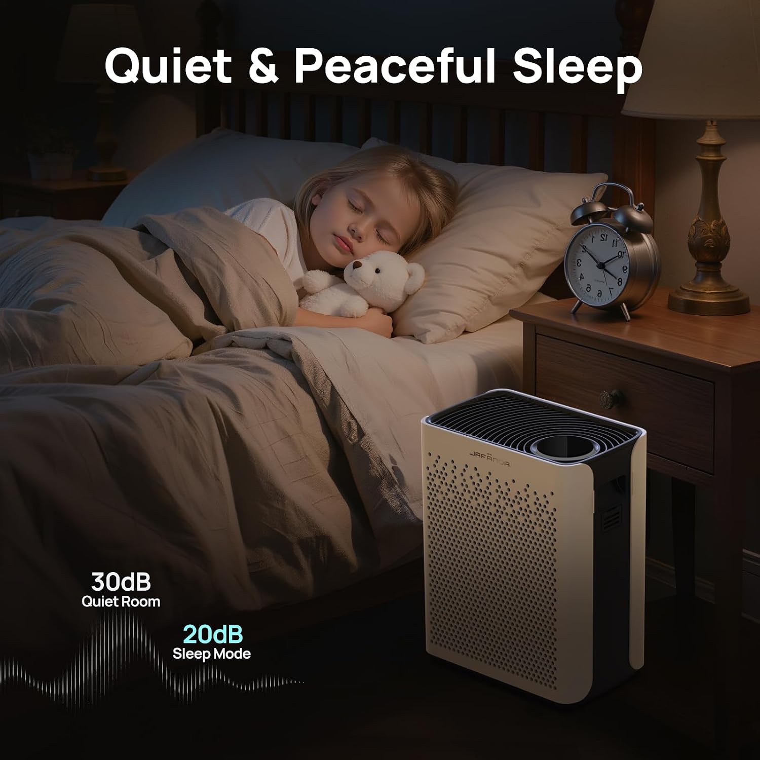 Air Purifiers for Home Large Room up to 1015Ft² - HEPA Air Purifier for Bedroom with Washable Pre Filters & AHAM Verified - 20 dB Air Cleaner for Pets Dander, Allergies, Dust, Smoke, Pollen, JF280