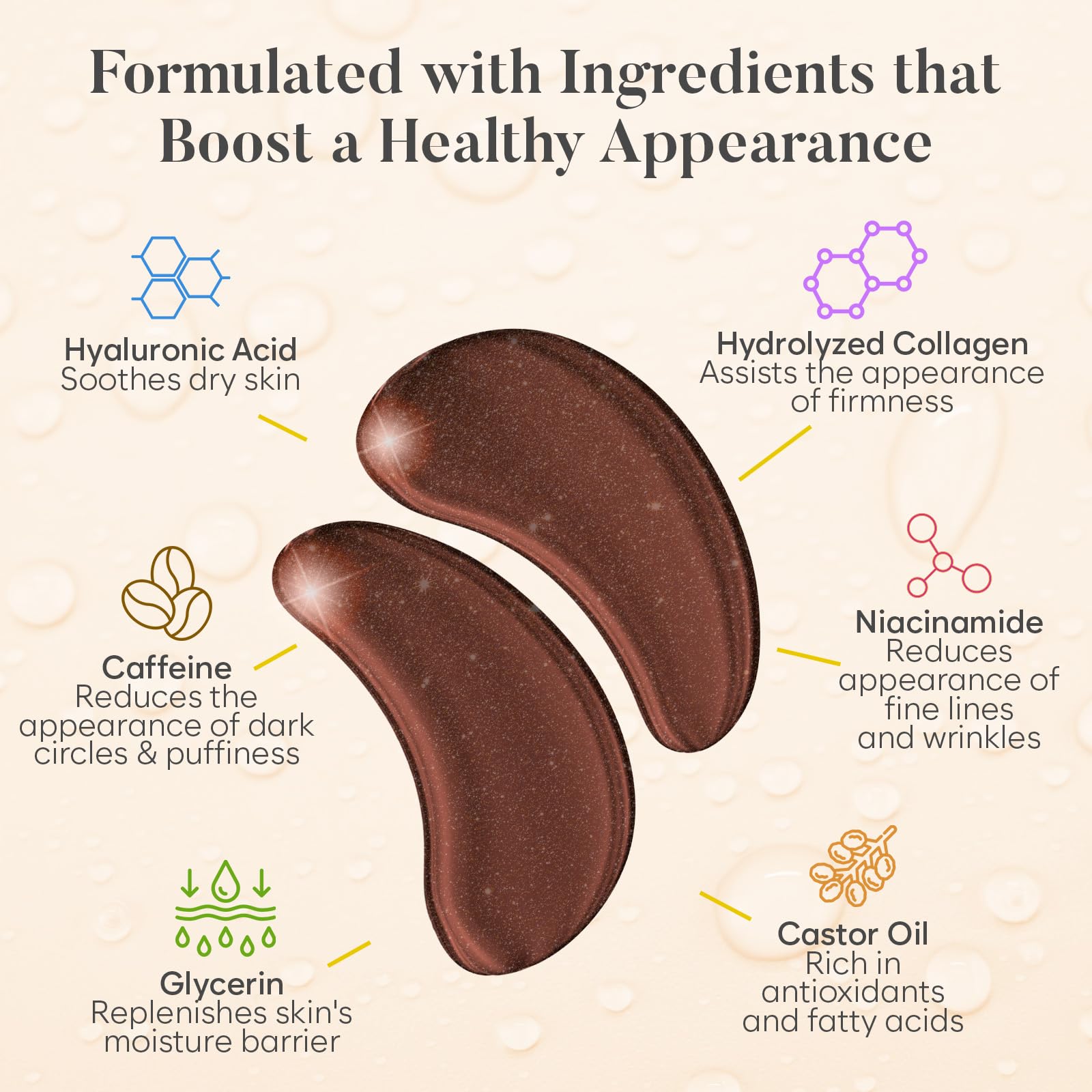 BLOOMORA Variety Under Eye Patches (30 Pairs) - Eye Mask for Dark Circles, Puffy Eyes & Wrinkles - 6 Varieties with Hyaluronic Acid, Green Tea, Rose, 24K Gold, Retinol, Collagen & Caffeine