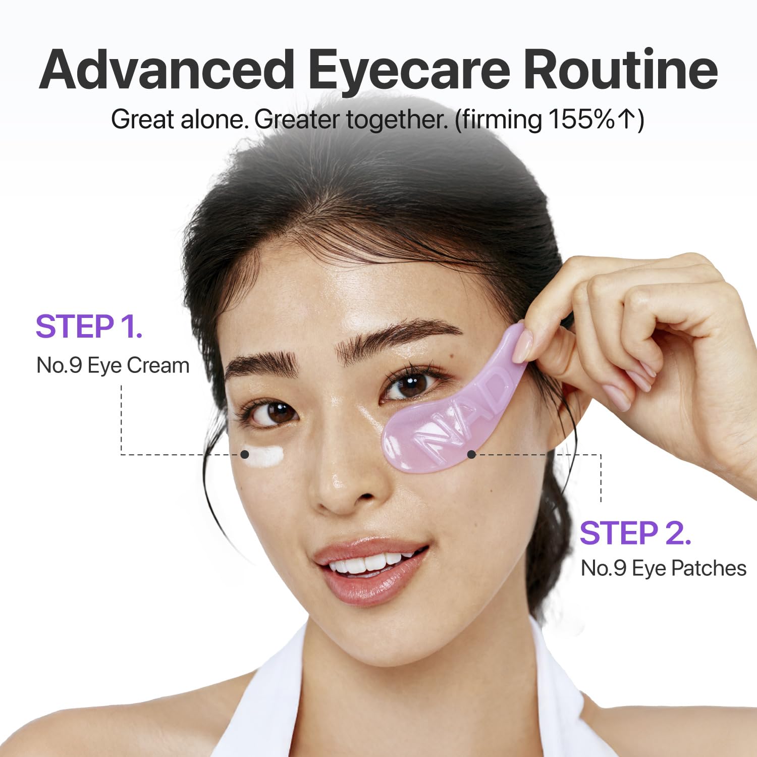 numbuzin No.9 Eye Patches, NAD+ Collagen Jelly Eye Masks with Peptides, Caffeine & Niacinamide, Cooling Under Eye Patches for Puffy Eyes & Eyebags, Skin Hydrated in Summer, 5 Pairs (10 Patches)
