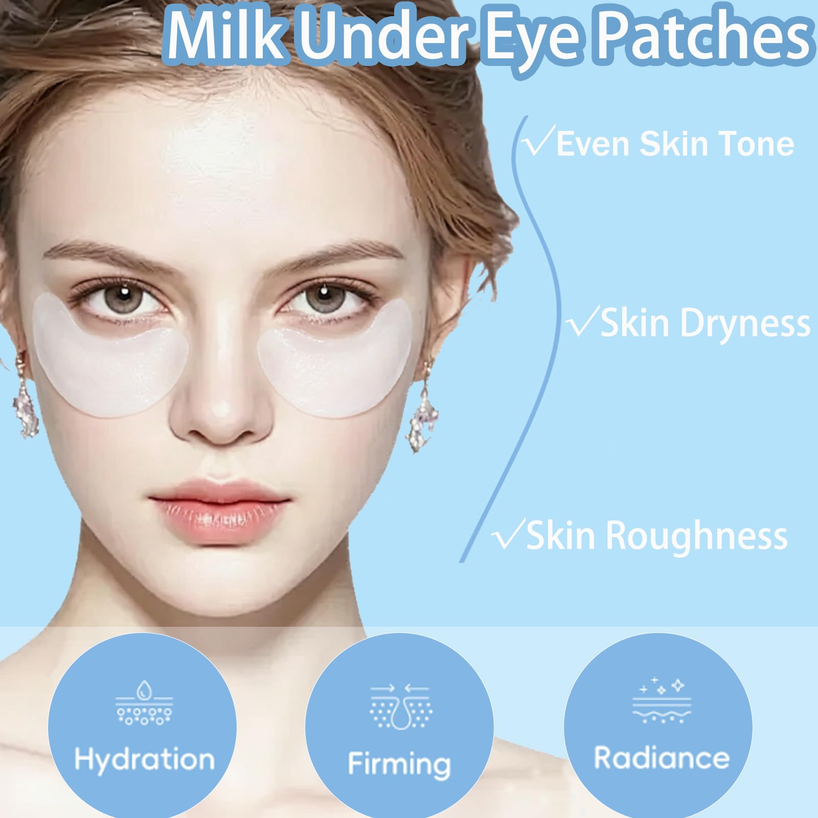 60 PCS Cucumber Under Eye Patches,Eye Masks for Dark Circles,Puffiness and Eye Bags,Moisturizing Eye Patches Skincare, Reduce Eye Skin Dryness,Wrinkles and Fine Lines,Self Care Gifts for Women